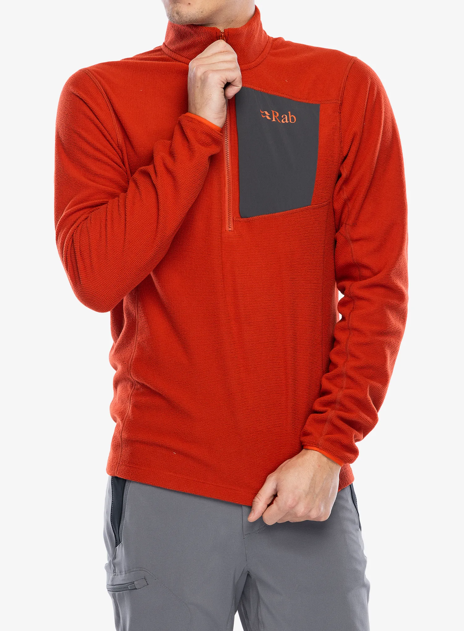 Jopica z zadrgo Rab Tecton Pull-On - red clay