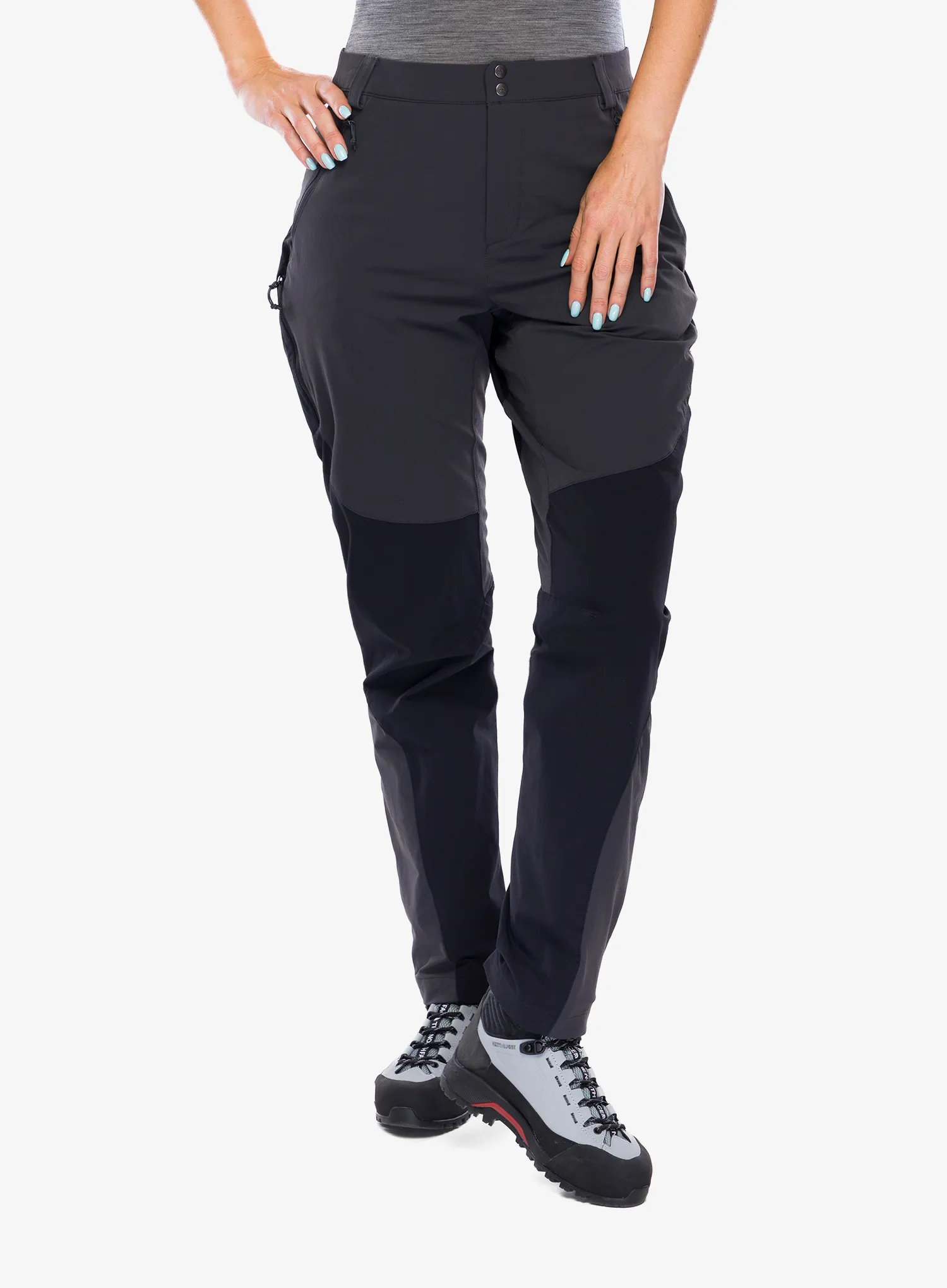 Ženske treking hlače Rab Torque Mountain Pants - anthracite/black