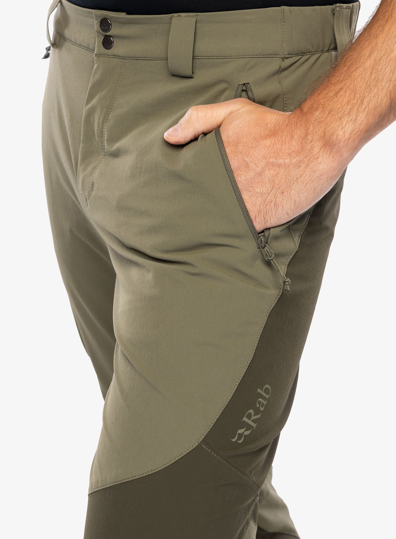 Pohodne hlače Rab Torque Mountain Pants - light khaki/army
