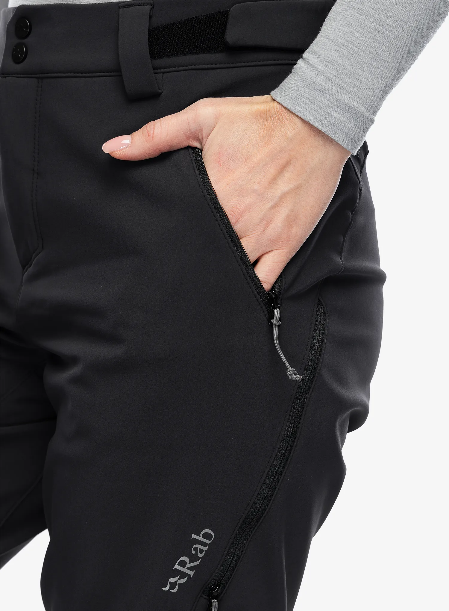 Ženske softshell hlače Rab Torque Winter Pants - black