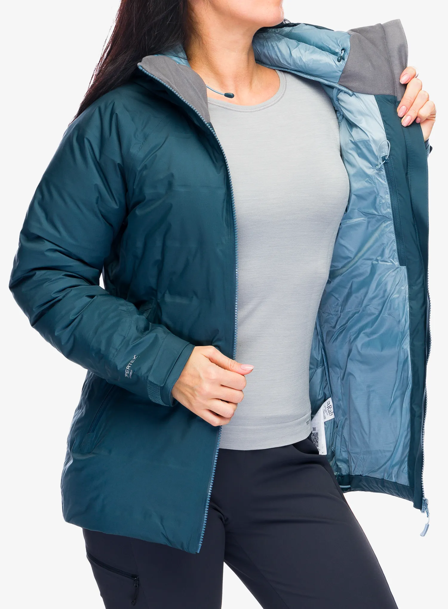 Ženska puhovka Rab Valiance Jacket - orion blue