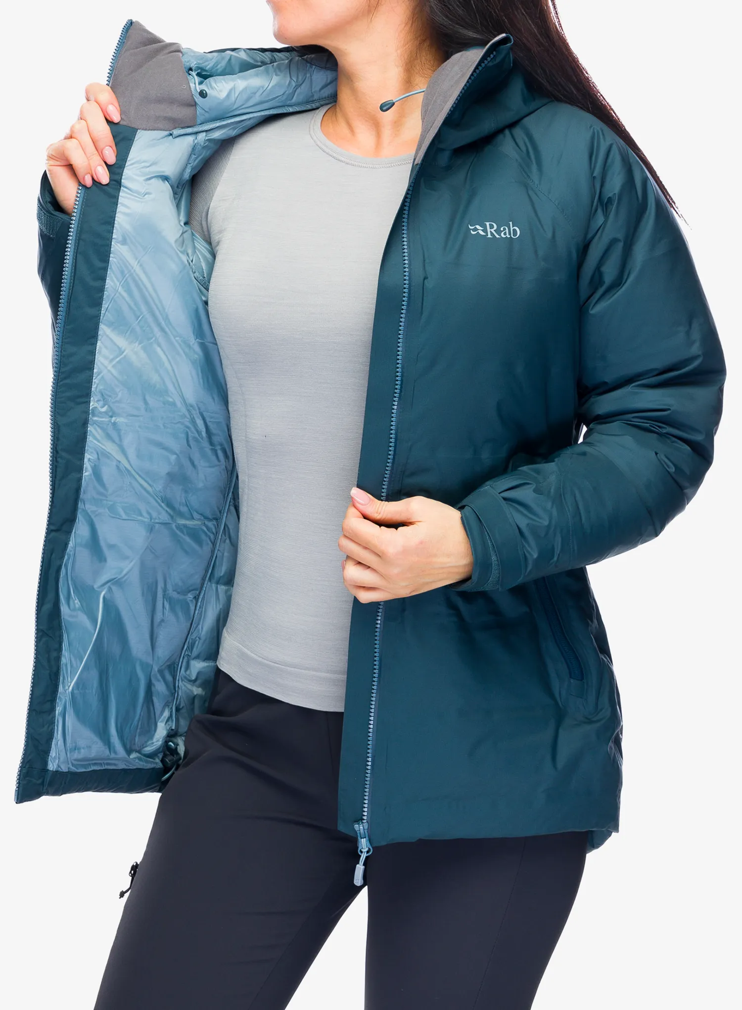 Ženska puhovka Rab Valiance Jacket - orion blue