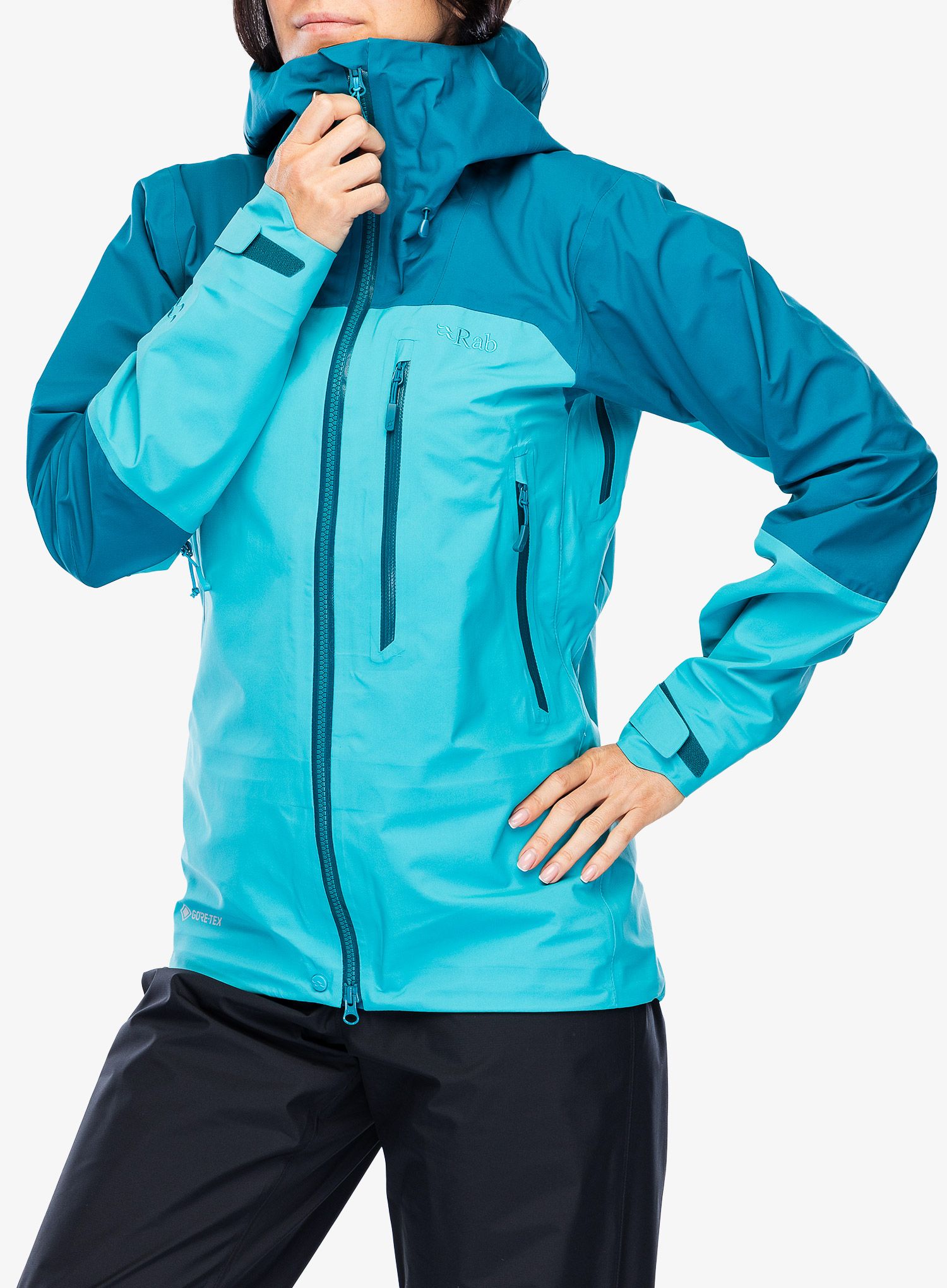 Ženske GORE-TEX jakna Rab Zanskar GTX Jacket - ultramarine/aquamarine