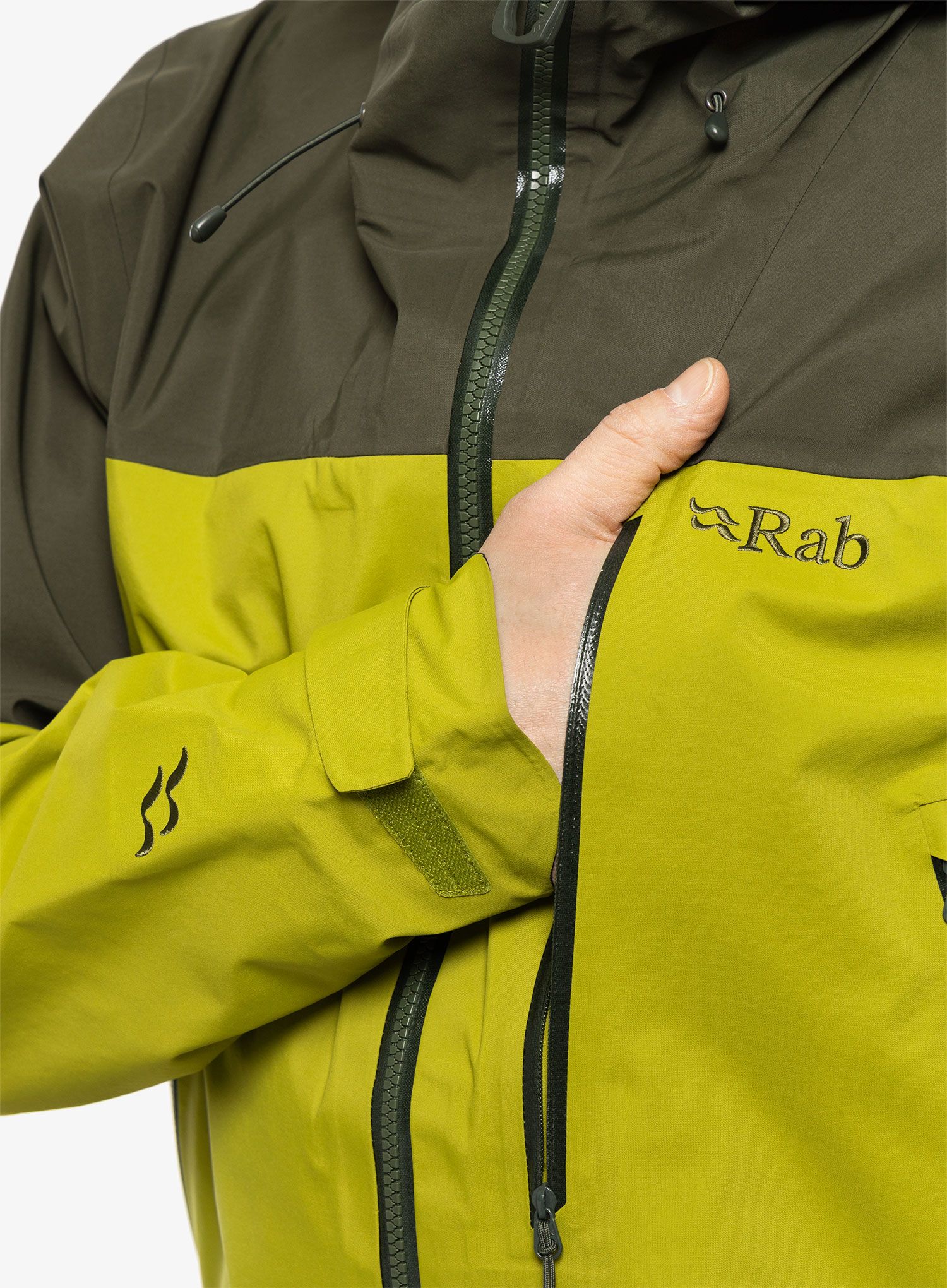 Nepremočljiva jakna Rab Zanskar GTX Jacket  - army/aspen green