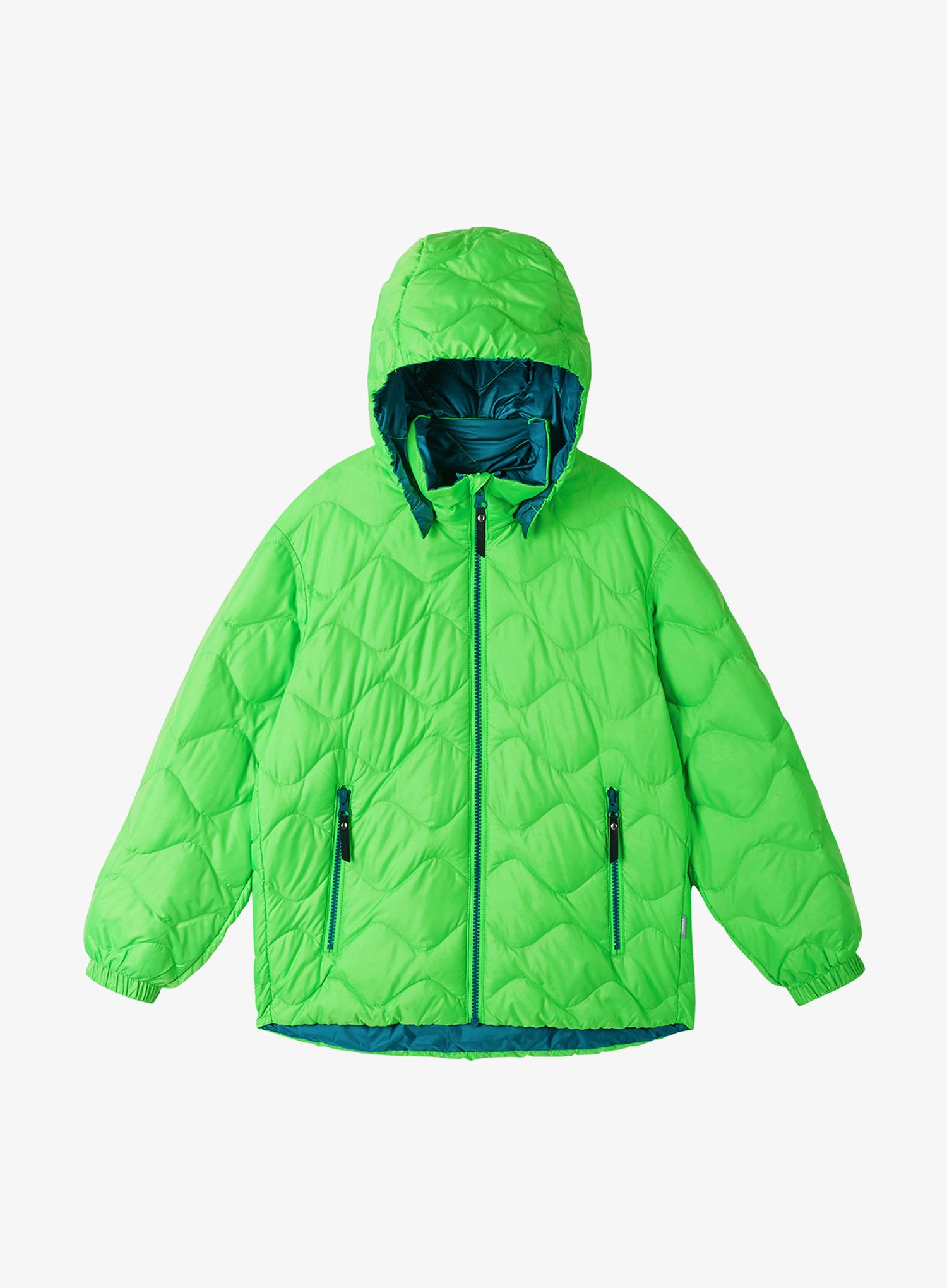Otroška jakna Reima Fossila - neon green