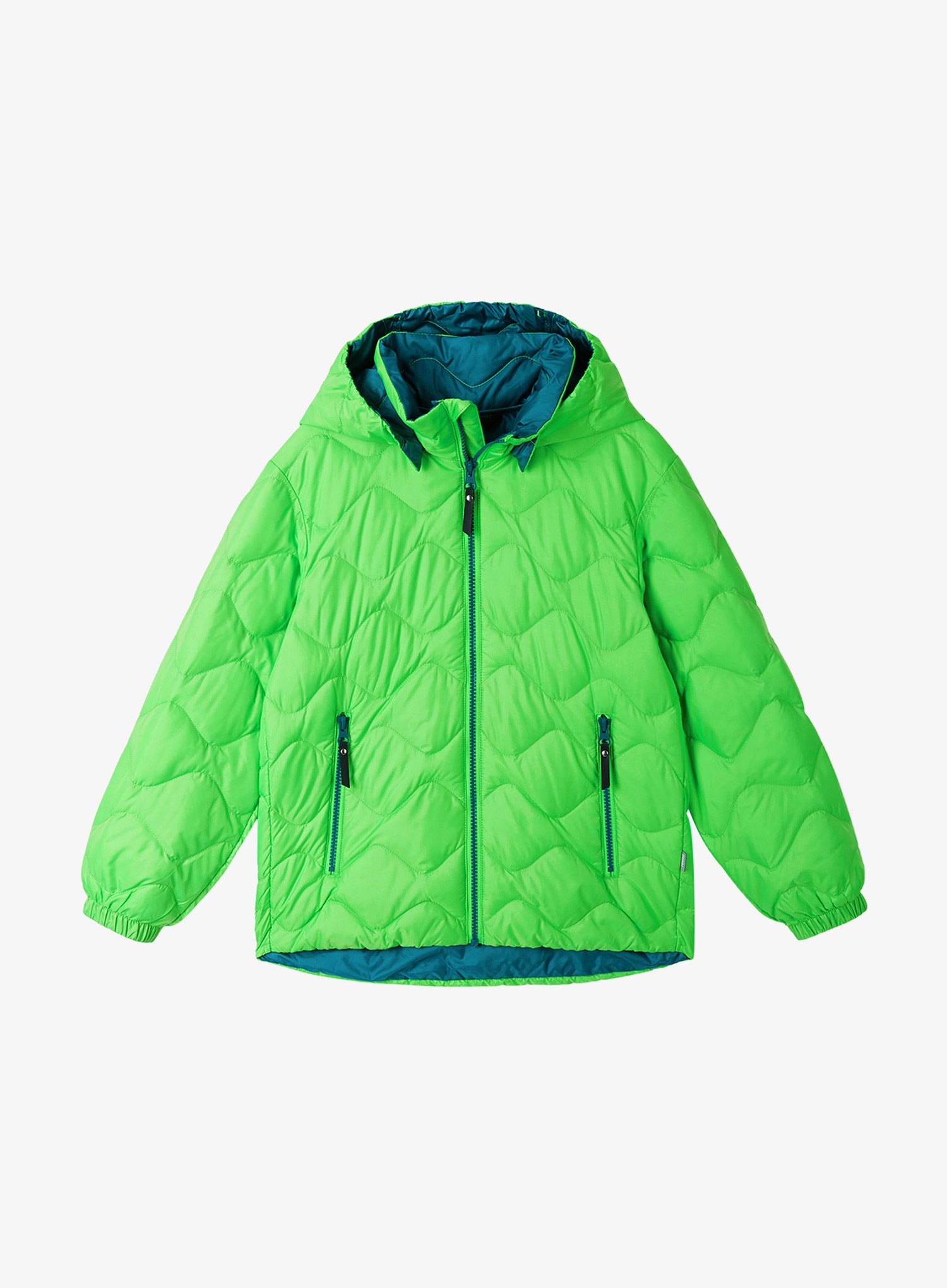 Otroška jakna Reima Fossila - neon green