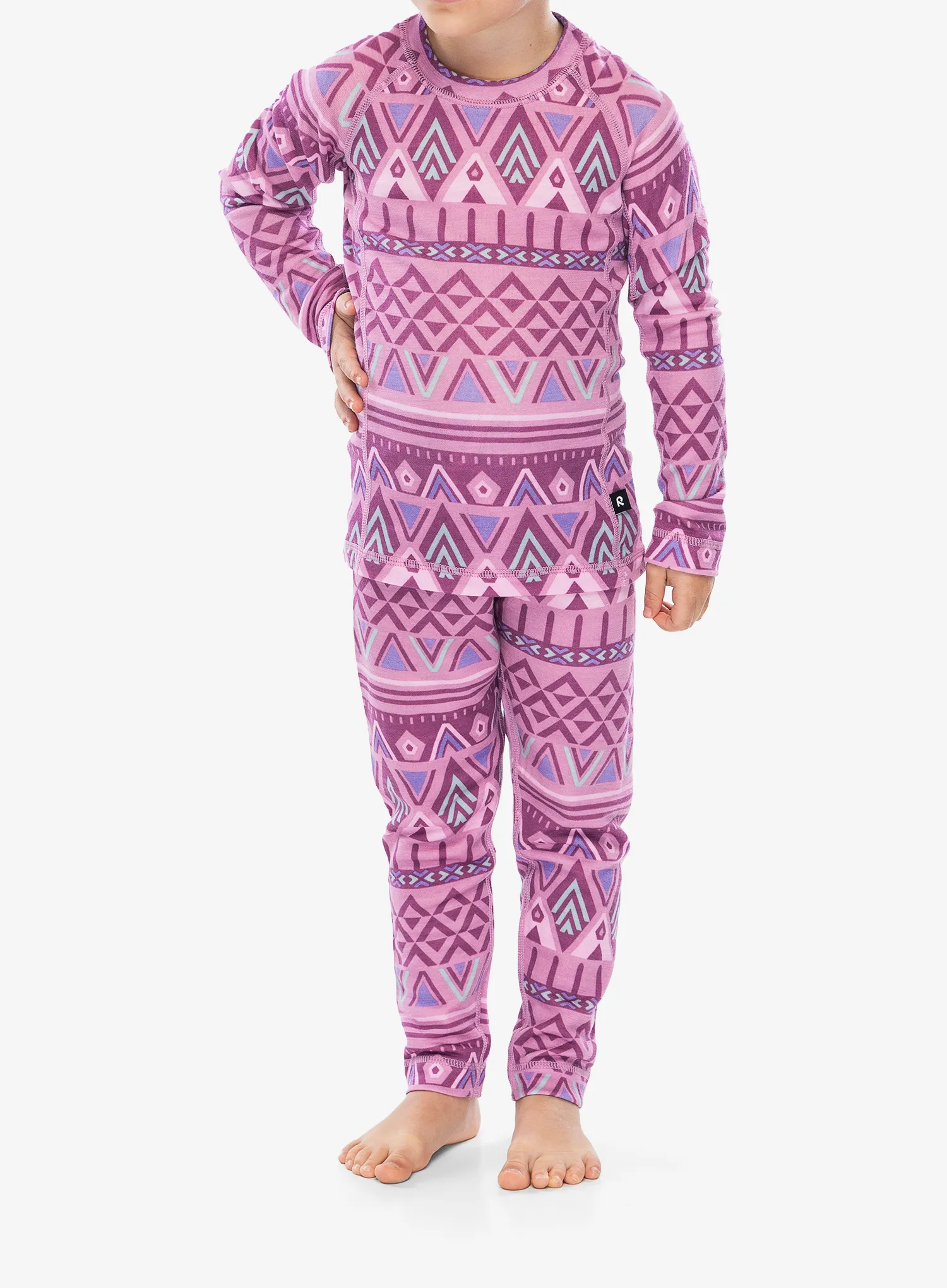 Dekliško termo spodnje perilo Reima Taitoa - grey pink