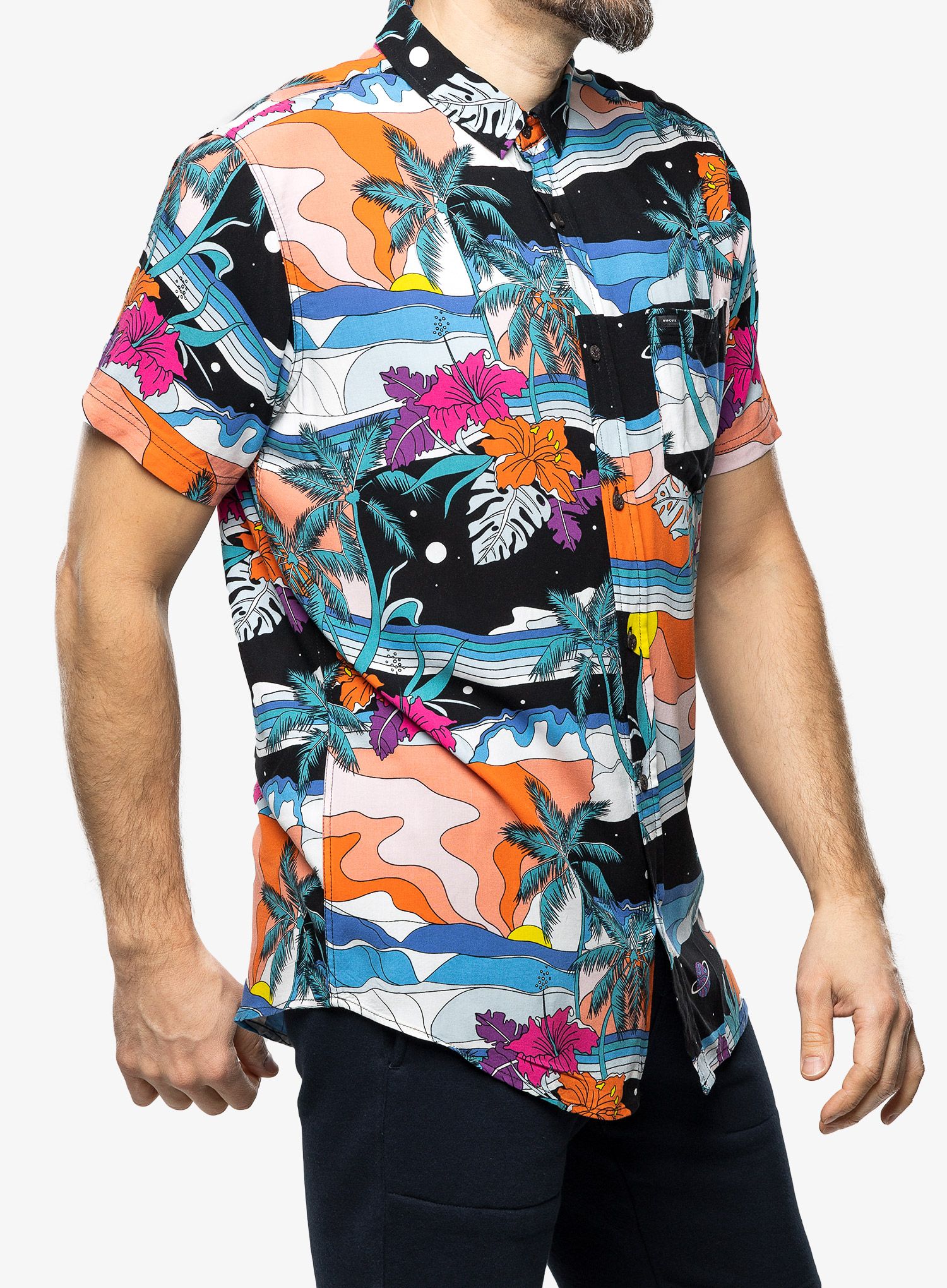 Pohodniška srajca Rip Curl Party Pack S/S Shirt - black