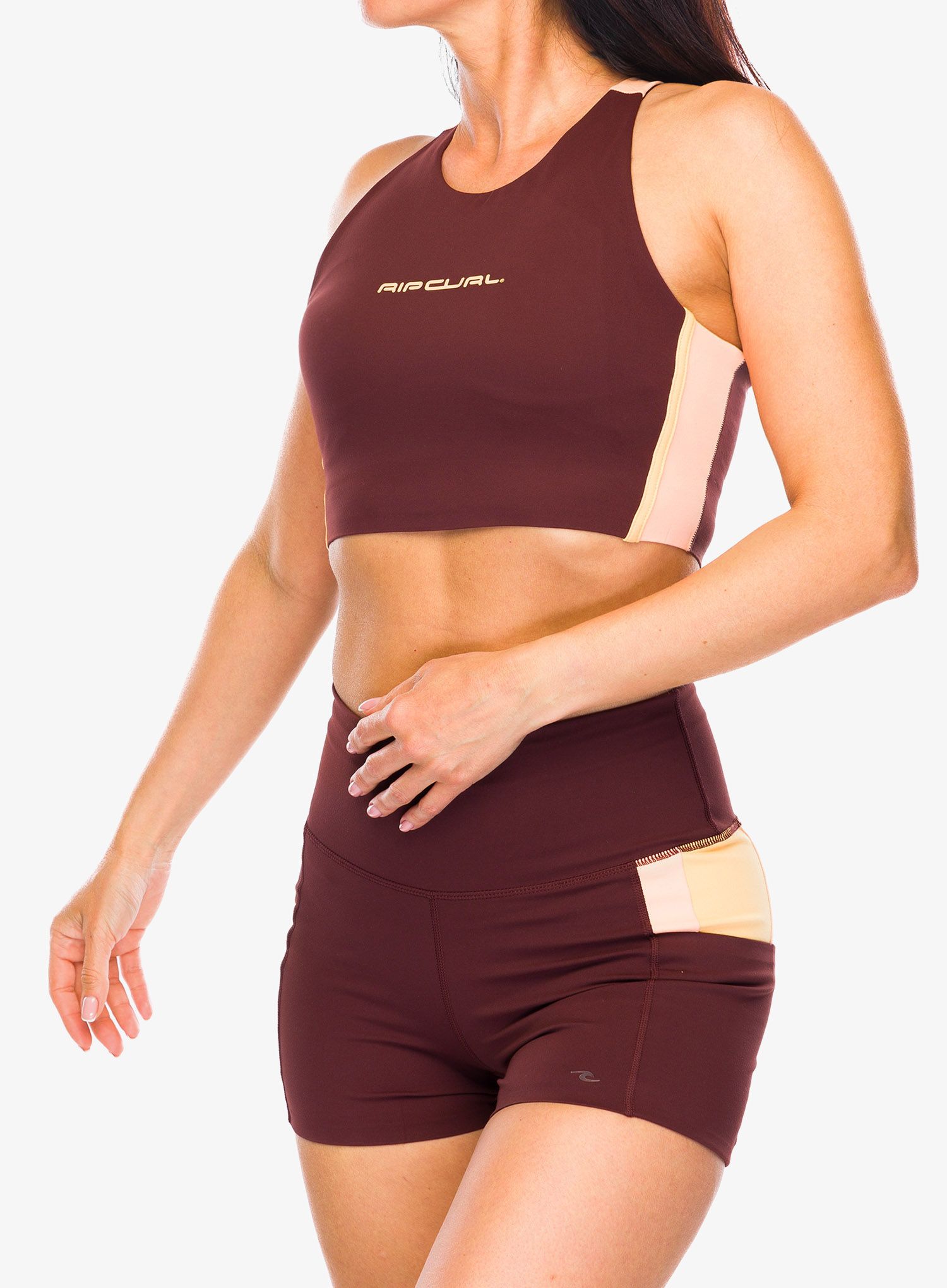 Ženski top Rip Curl RSS Revival Crop - plum
