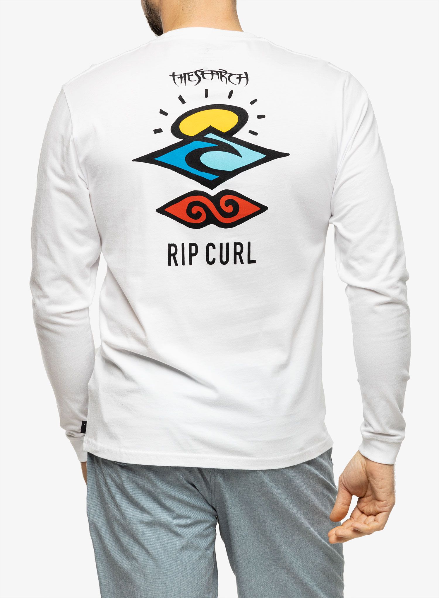 Majica z dolgimi rokavi Rip Curl Search Icon L/S Tee - white