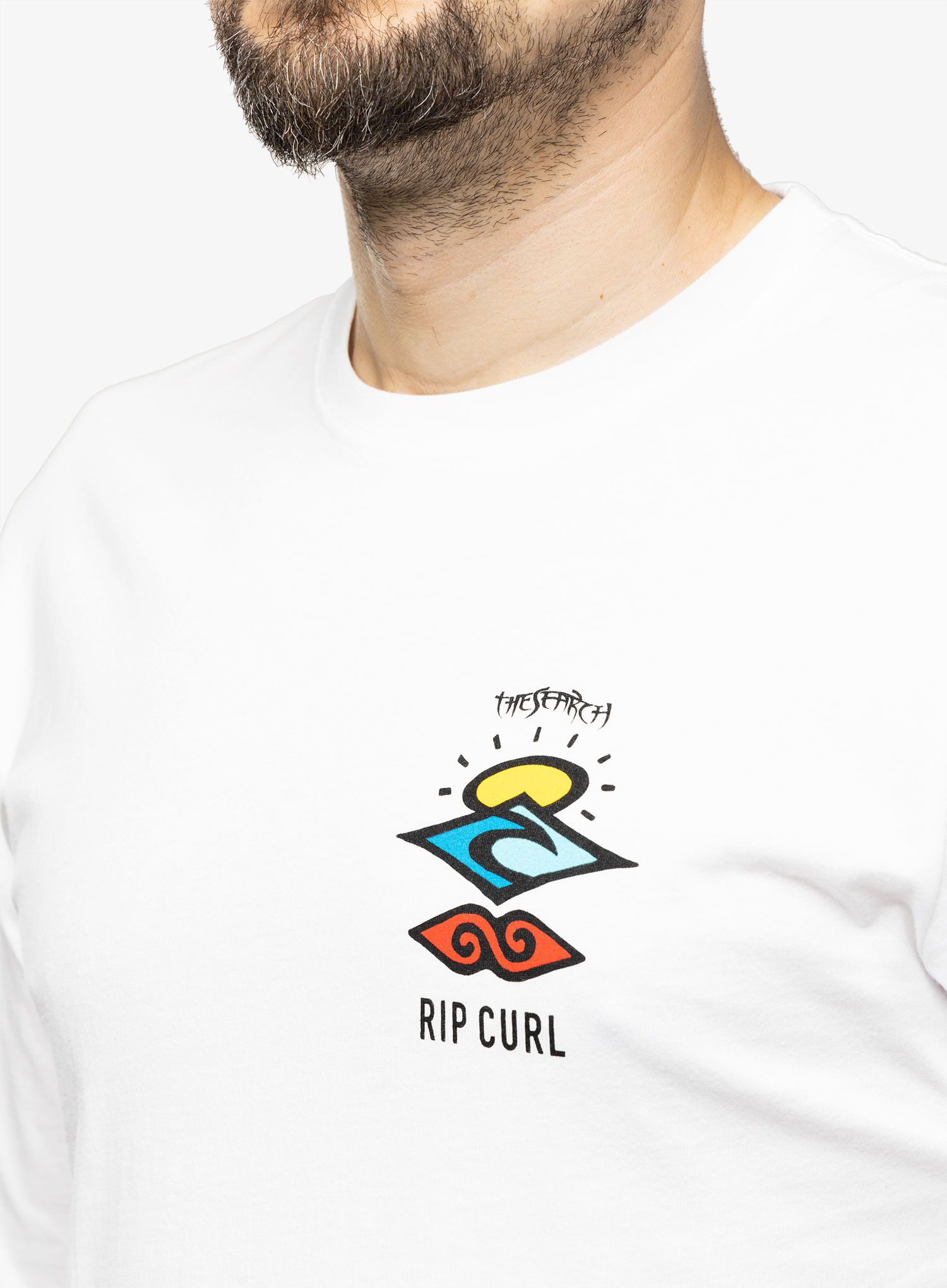 Majica z dolgimi rokavi Rip Curl Search Icon L/S Tee - white