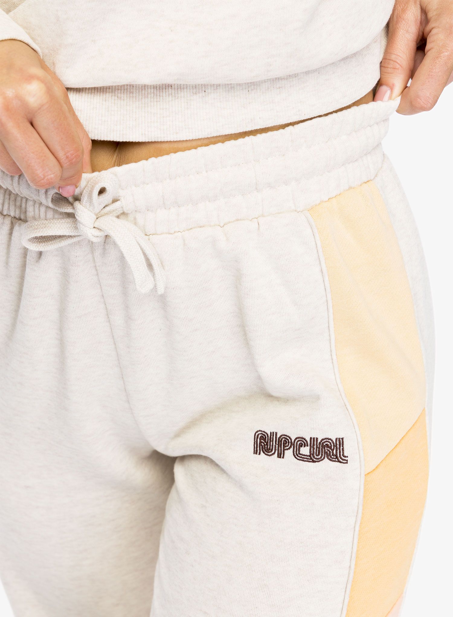 Ženske hlače Rip Curl Surf Revival Track Pant - oatmeal marle