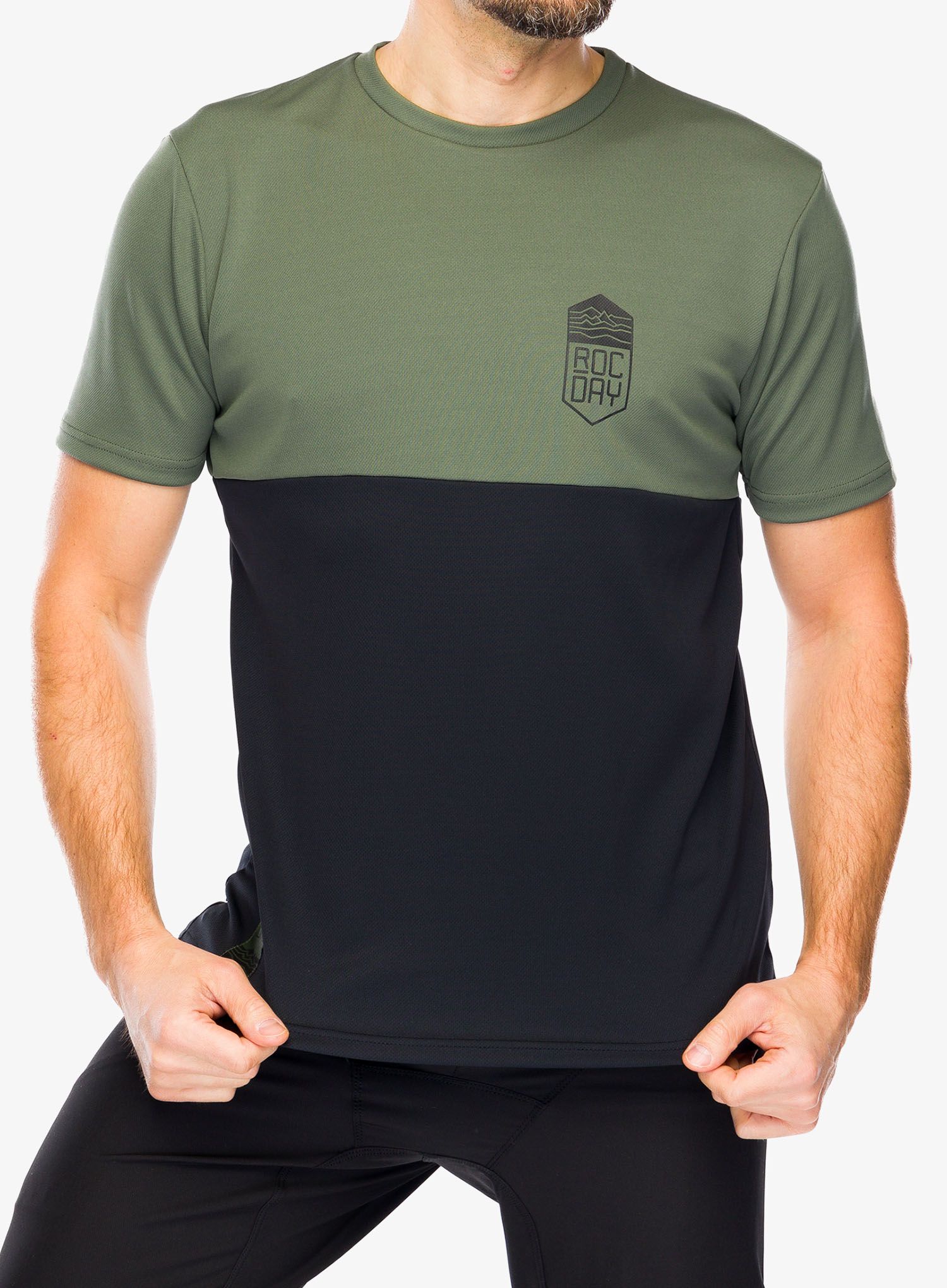 Kolesarska majica Rocday Double V2 - black/green