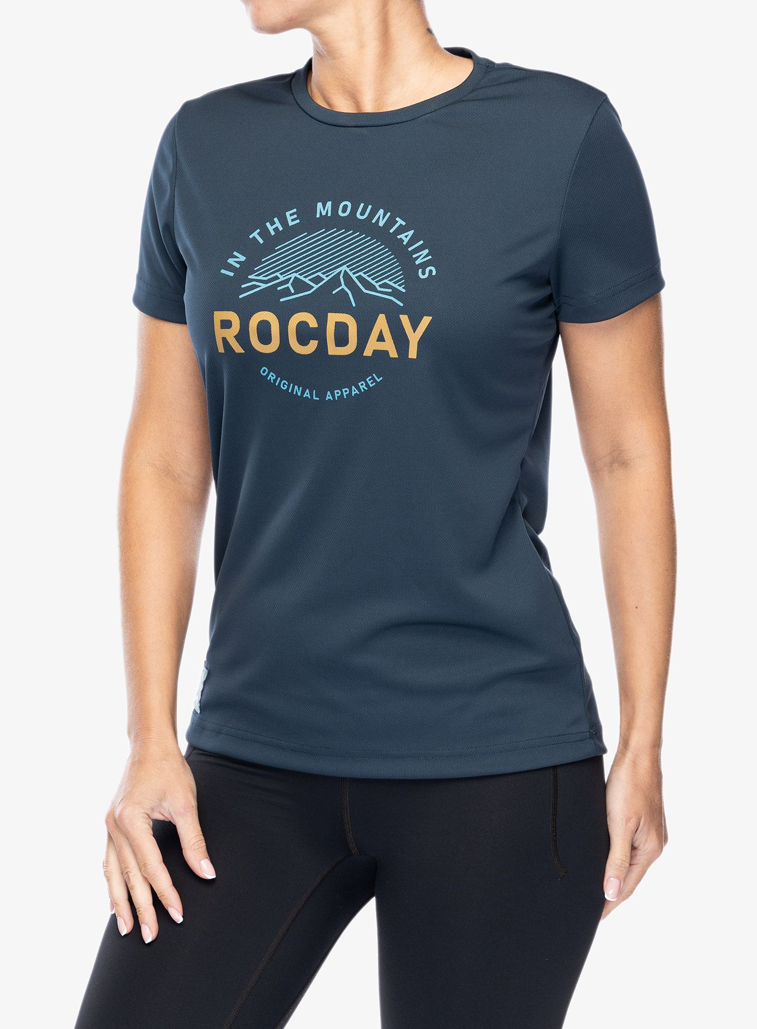Ženska kolesarska majica Rocday Monty - navy