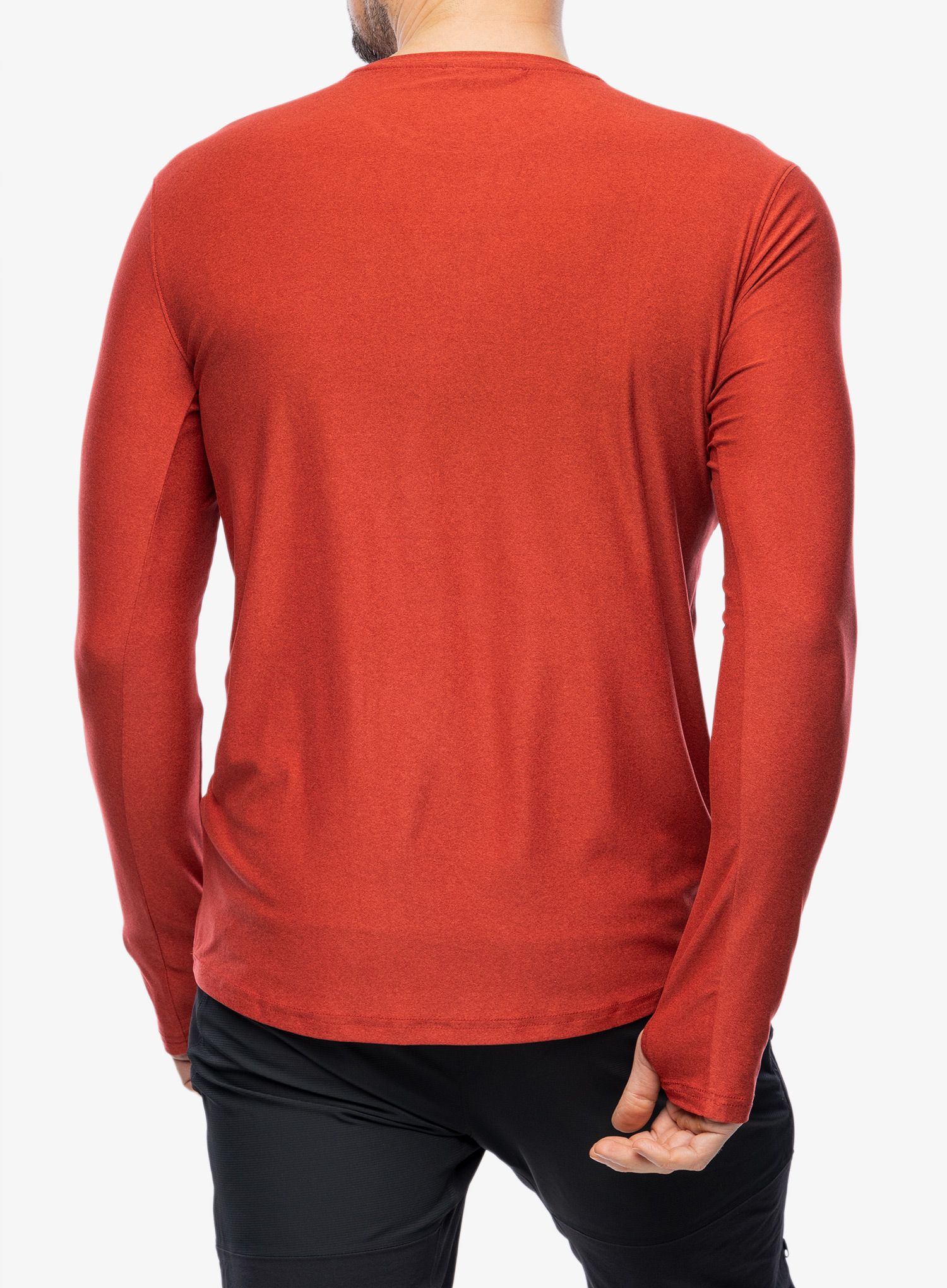 Majica z dolgimi rokavi Royal Robbins Amp Lite Crew L/S - brick red htr