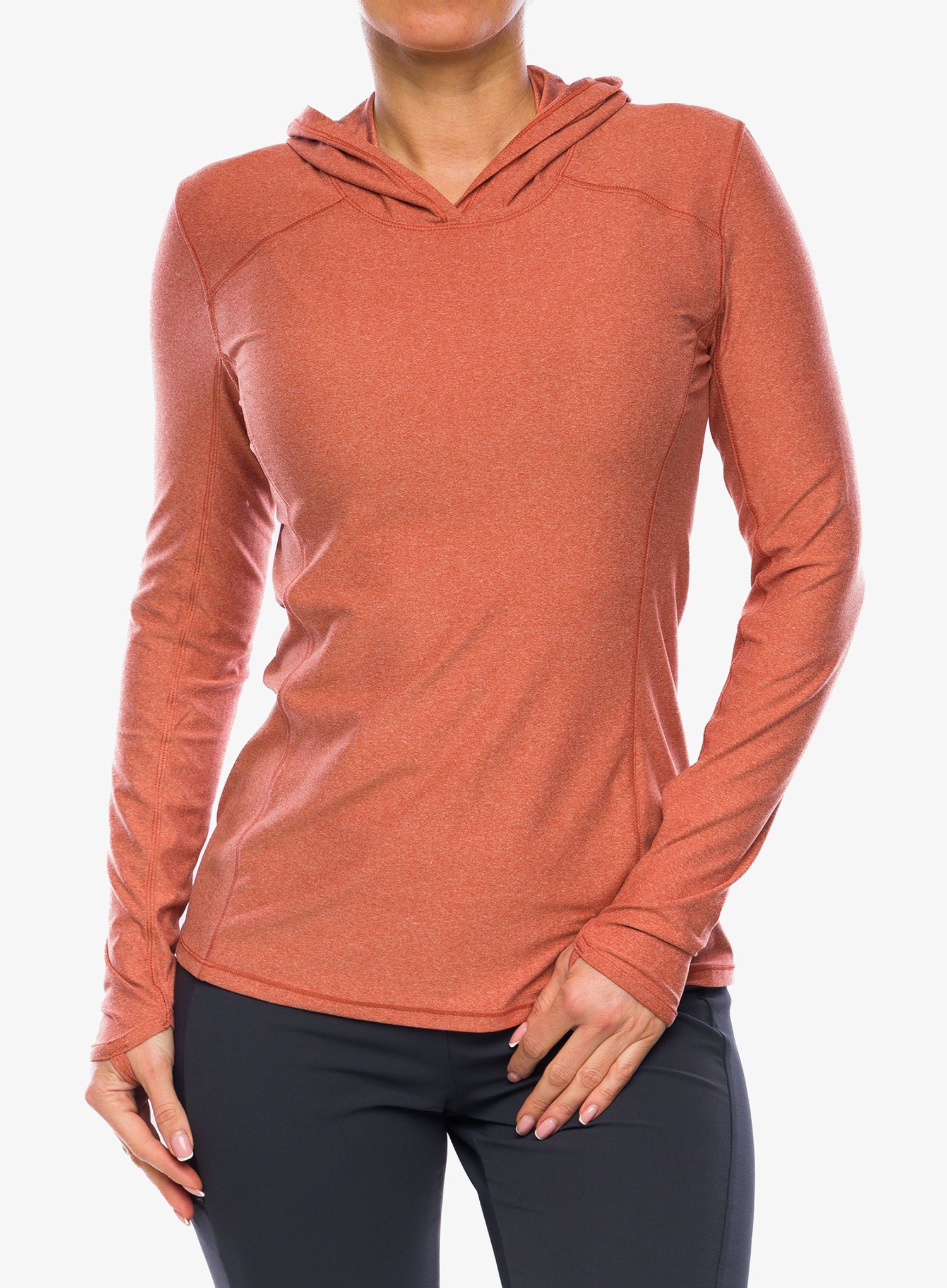 Ženska jopica Royal Robbins Amp Lite Hoodie - baked clay htr