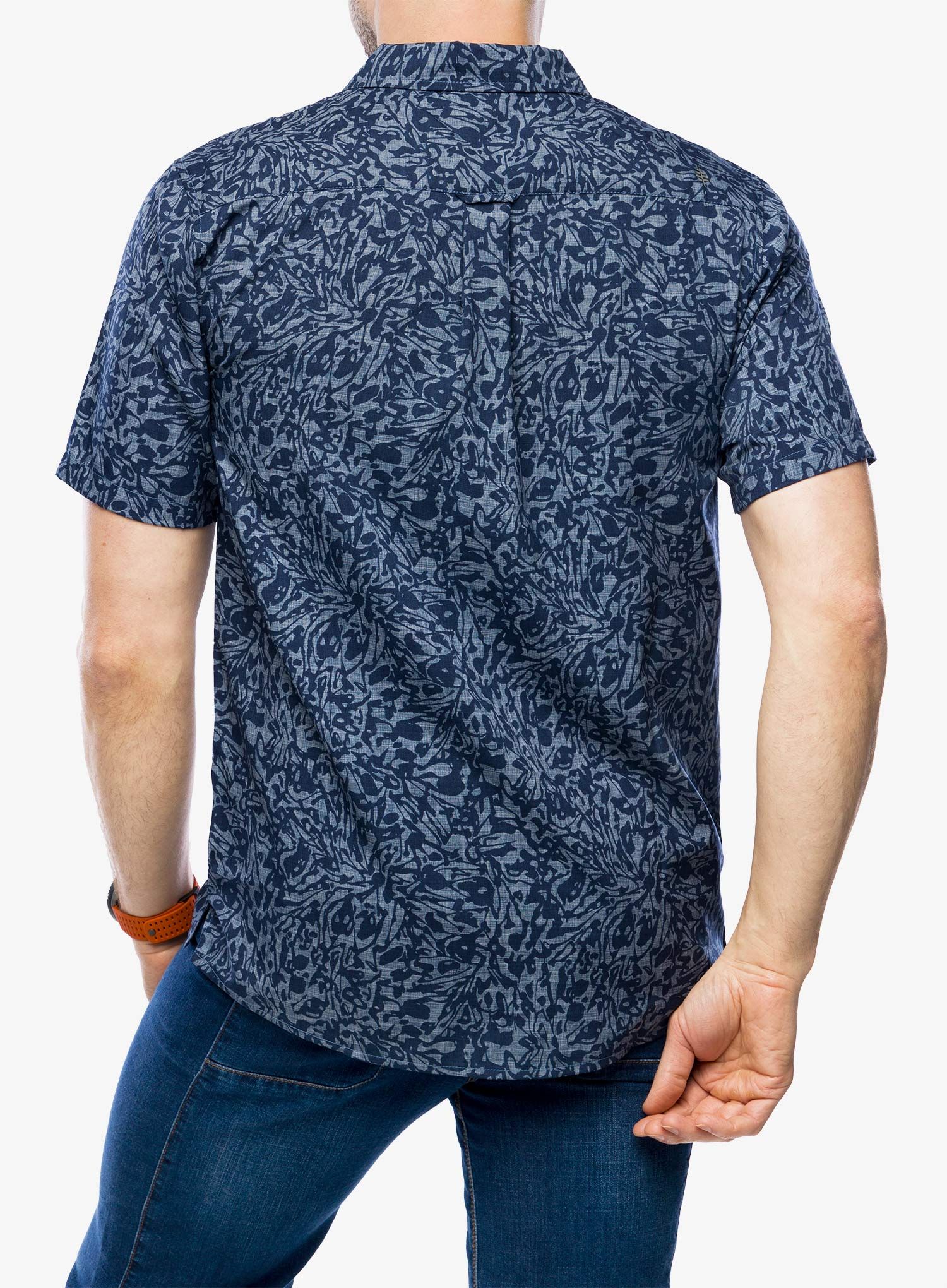 Srajca Royal Robbins Amp Lite Printed S/S - deep blue fortuna pt