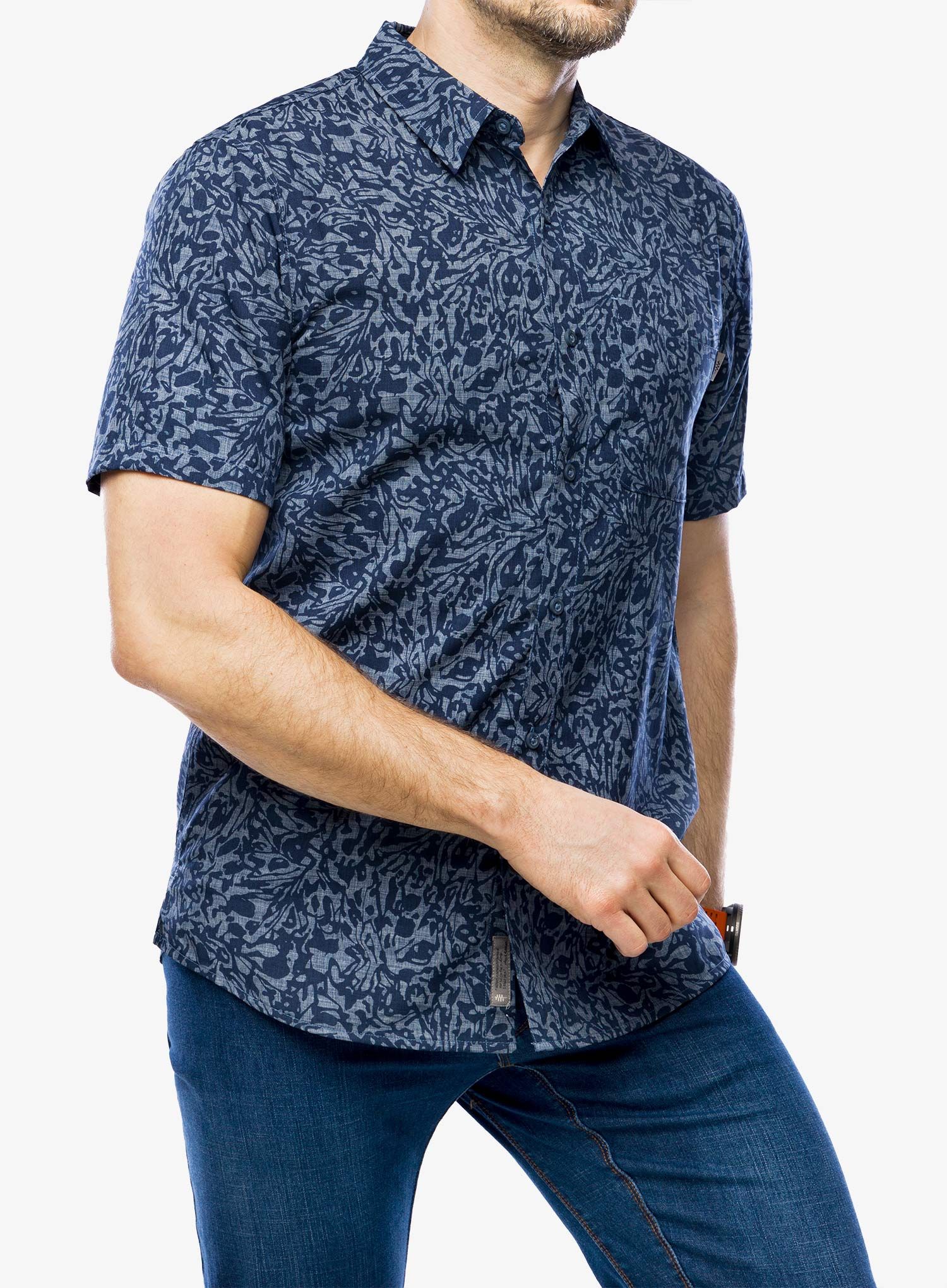 Srajca Royal Robbins Amp Lite Printed S/S - deep blue fortuna pt