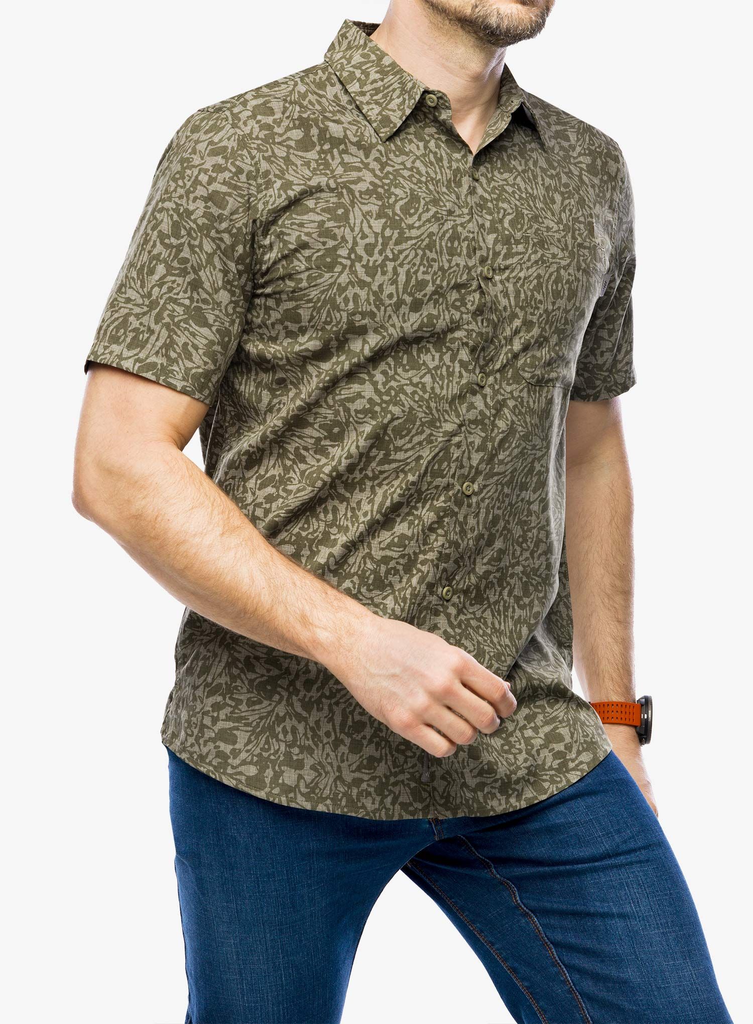 Srajca Royal Robbins Amp Lite Printed S/S - fiddlehead fortuna pt
