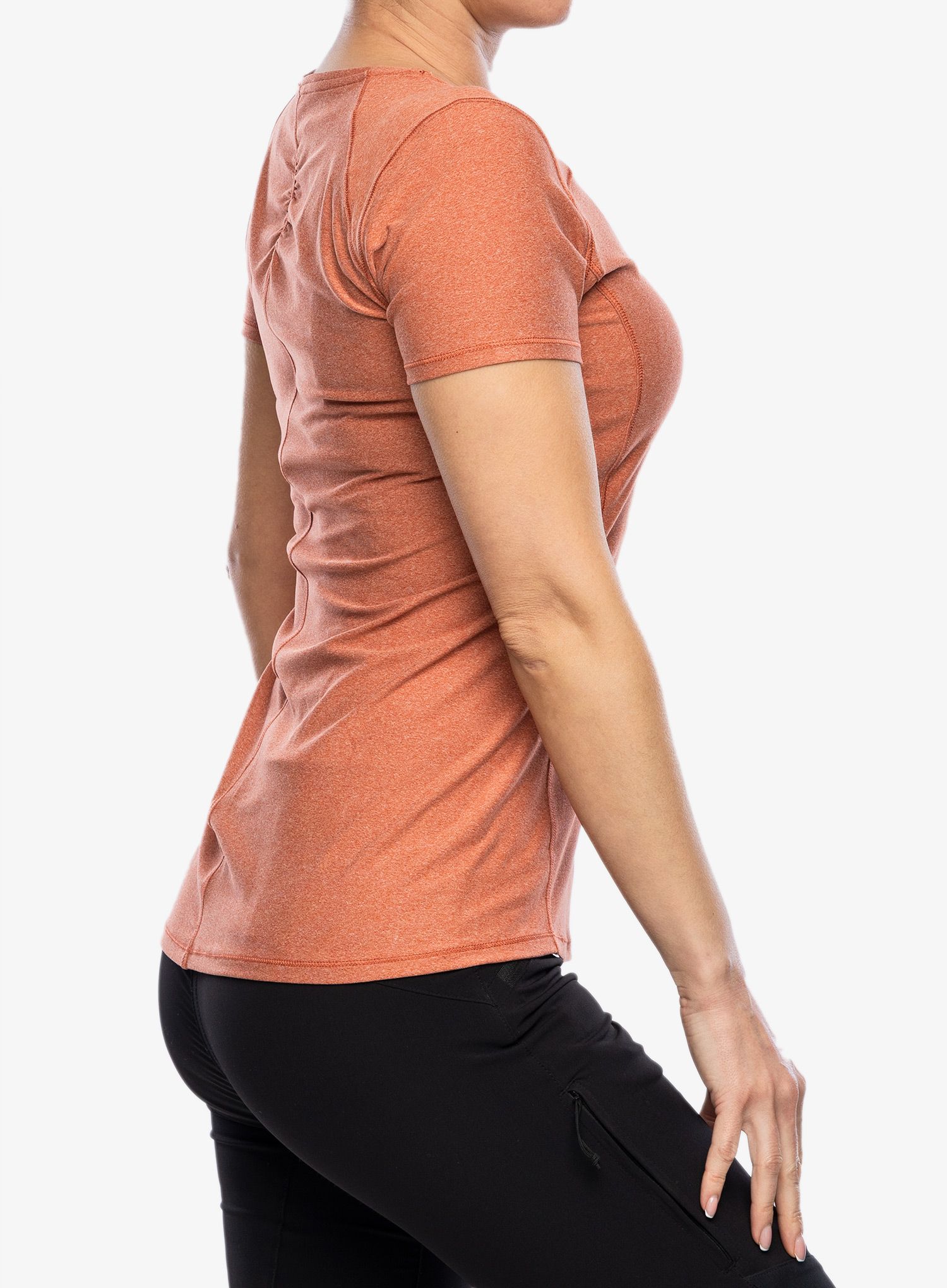 Ženska športna majica Royal Robbins Amp Lite SS - baked clay htr