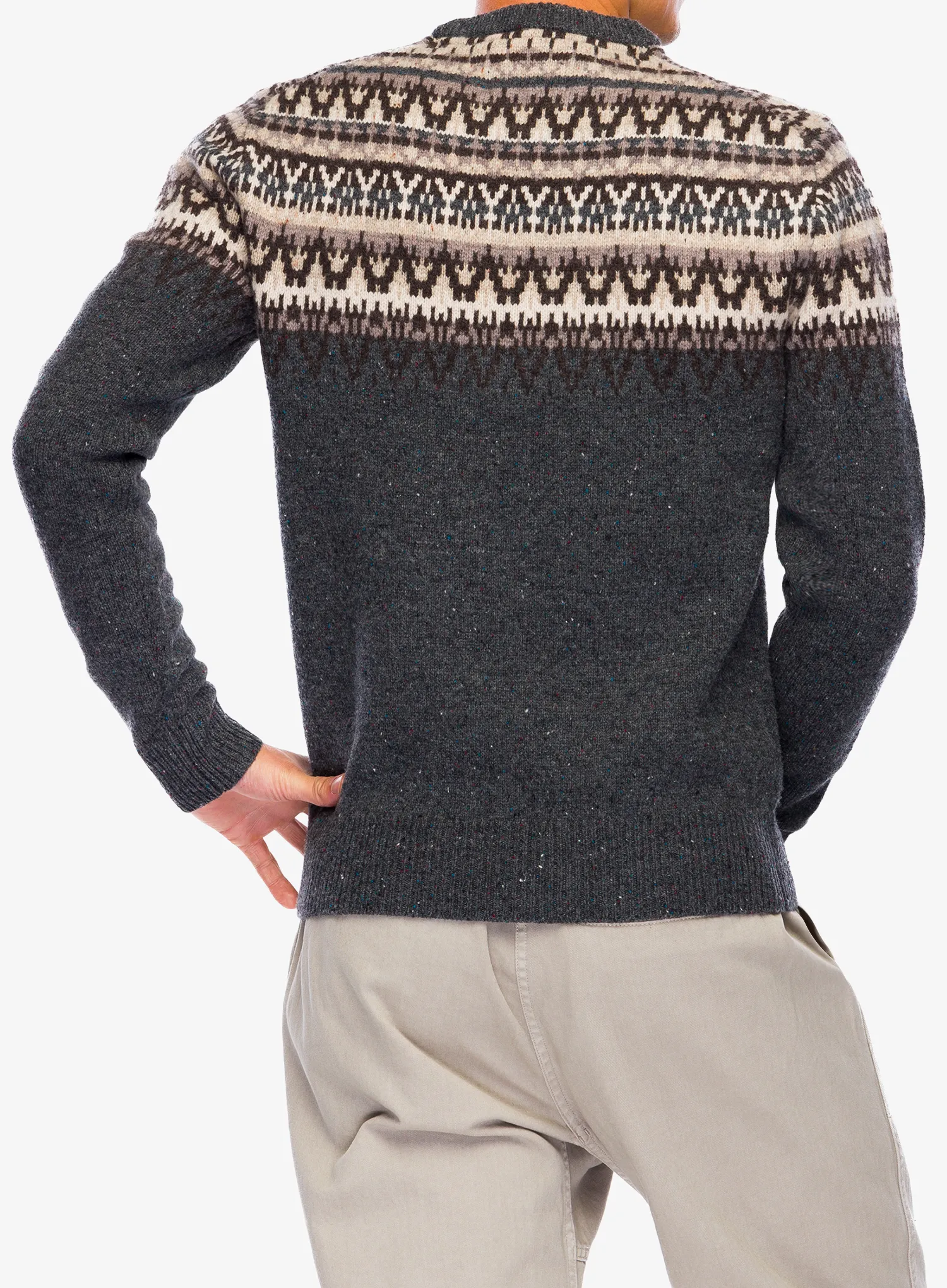 Volnen pulover Royal Robbins Arch Rock Crew LS - asphalt mammoth pt