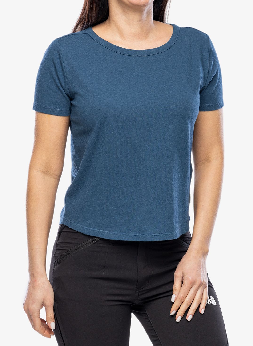 Ženska bombažna majica Royal Robbins Basecamp Boxy Tee - blue teal