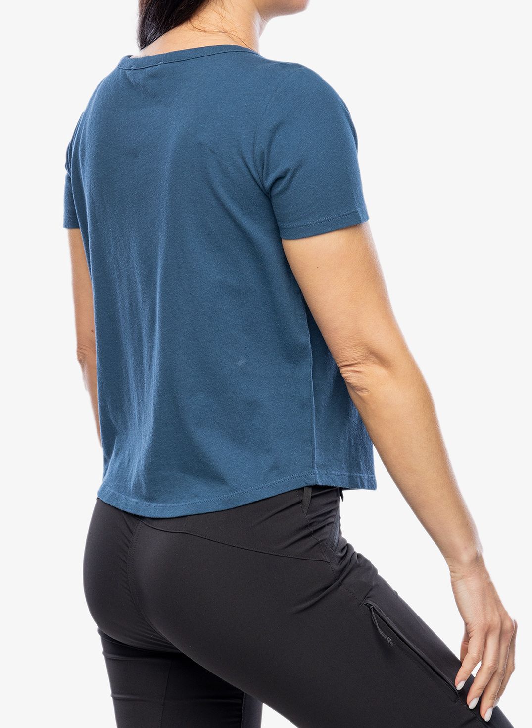 Ženska bombažna majica Royal Robbins Basecamp Boxy Tee - blue teal