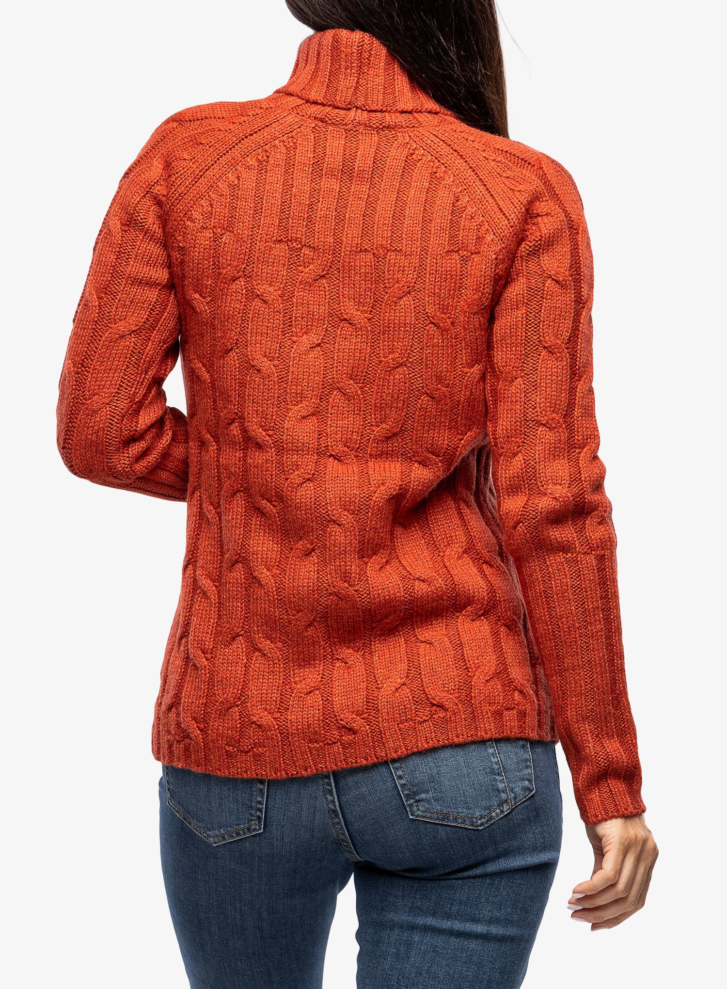 Ženski pulover Royal Robbins Baylands Cable Turtleneck - redwood htr
