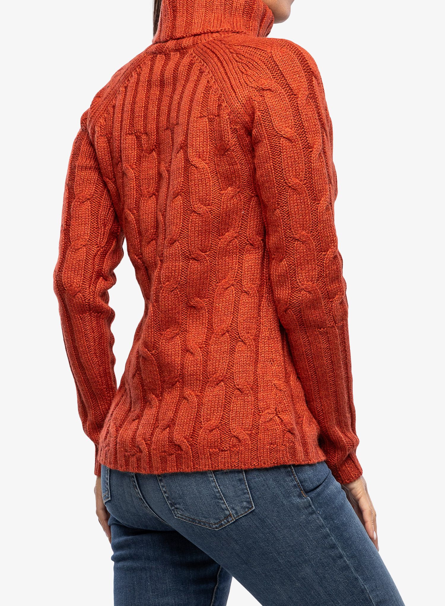 Ženski pulover Royal Robbins Baylands Cable Turtleneck - redwood htr