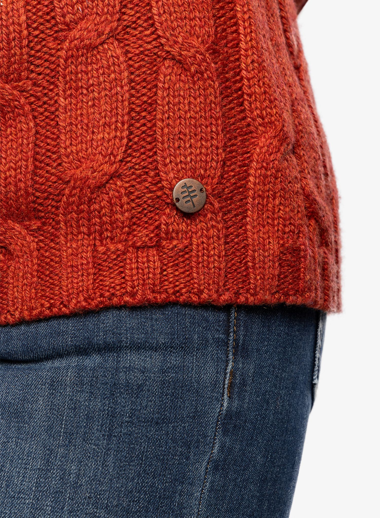 Ženski pulover Royal Robbins Baylands Cable Turtleneck - redwood htr