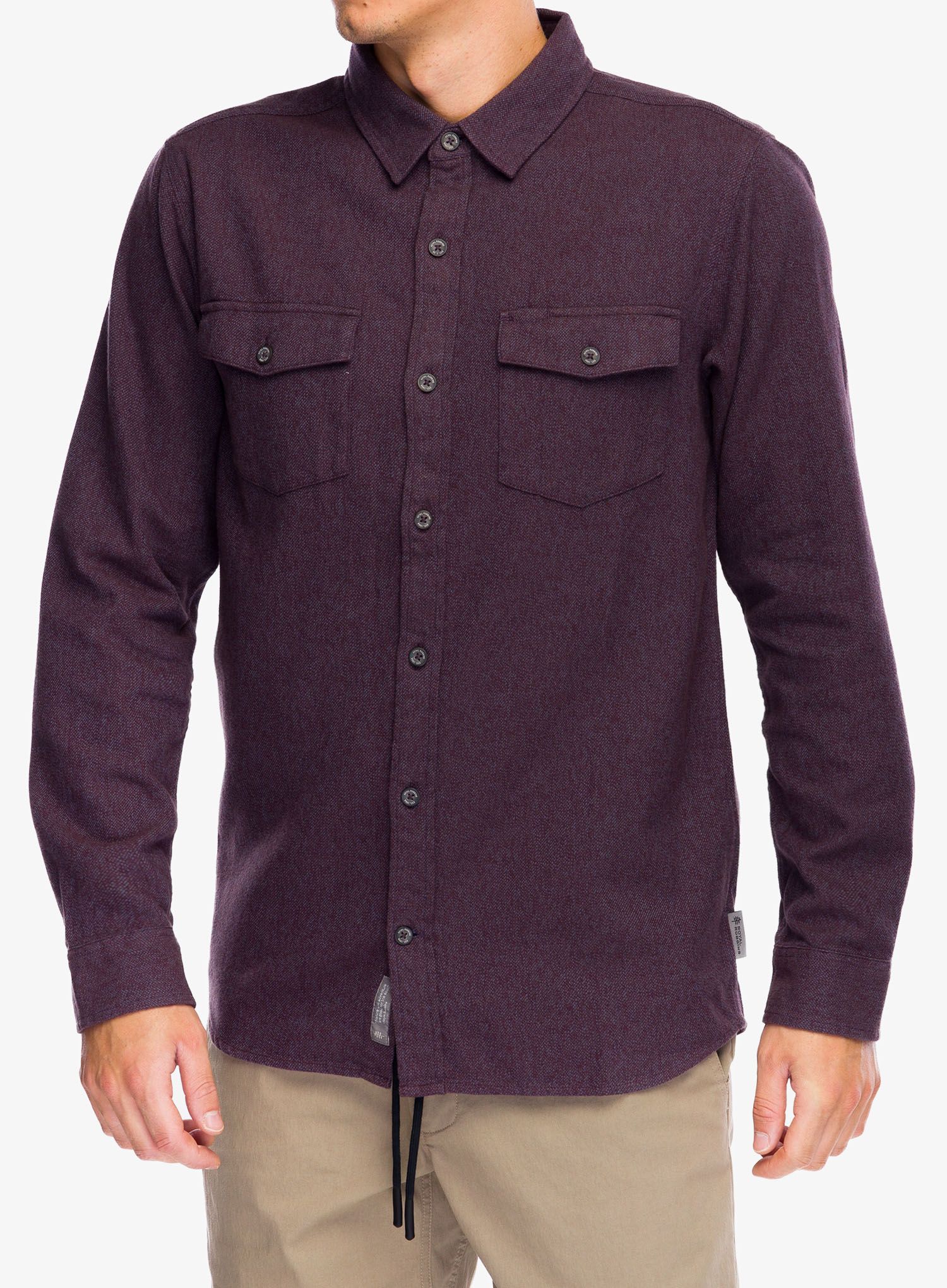 Srajca Royal Robbins Bristol Cotton Twill LS - black currant