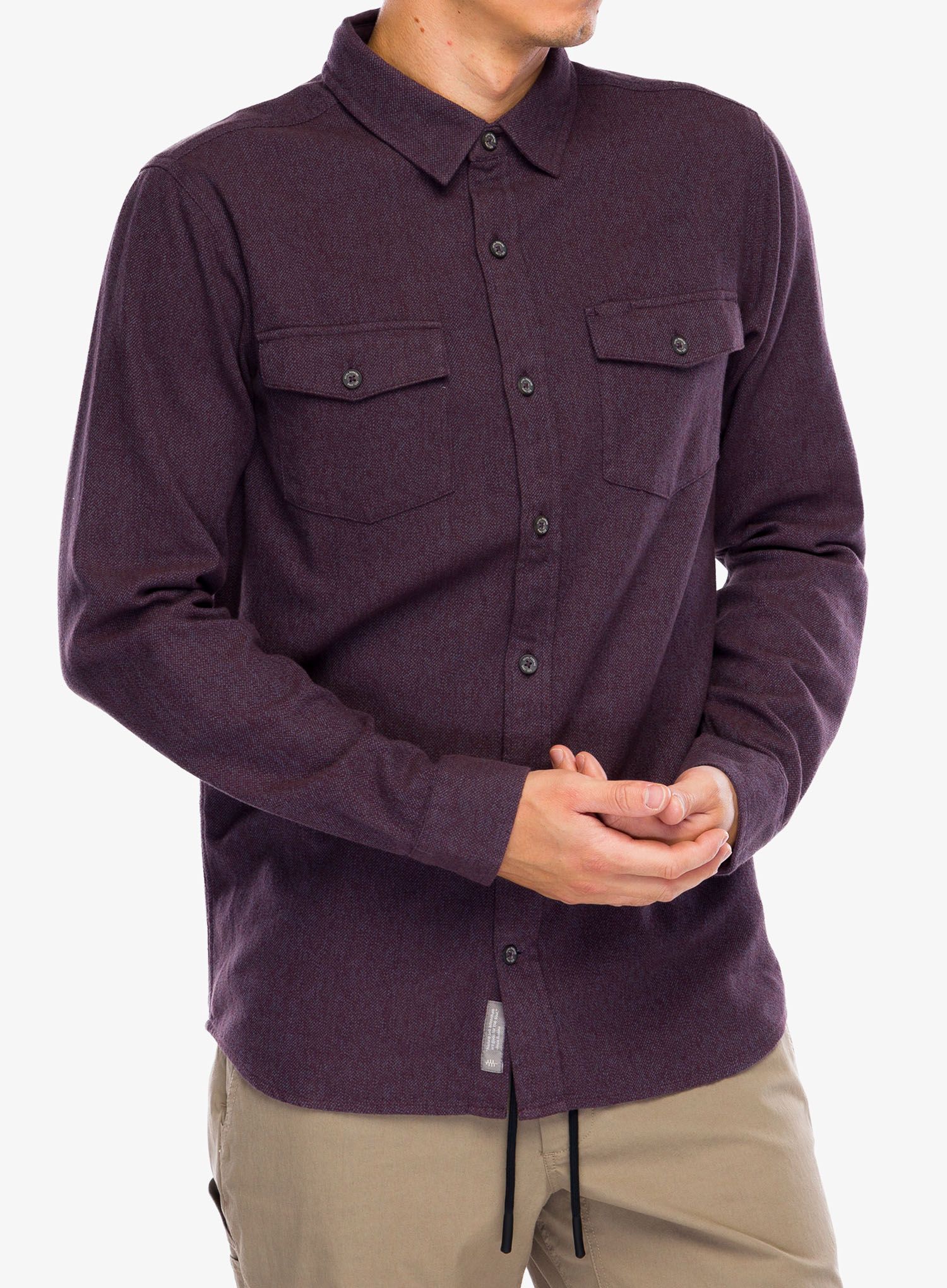 Srajca Royal Robbins Bristol Cotton Twill LS - black currant