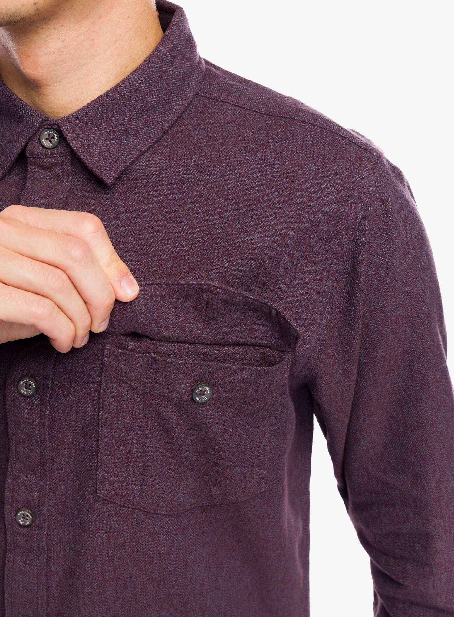 Srajca Royal Robbins Bristol Cotton Twill LS - black currant