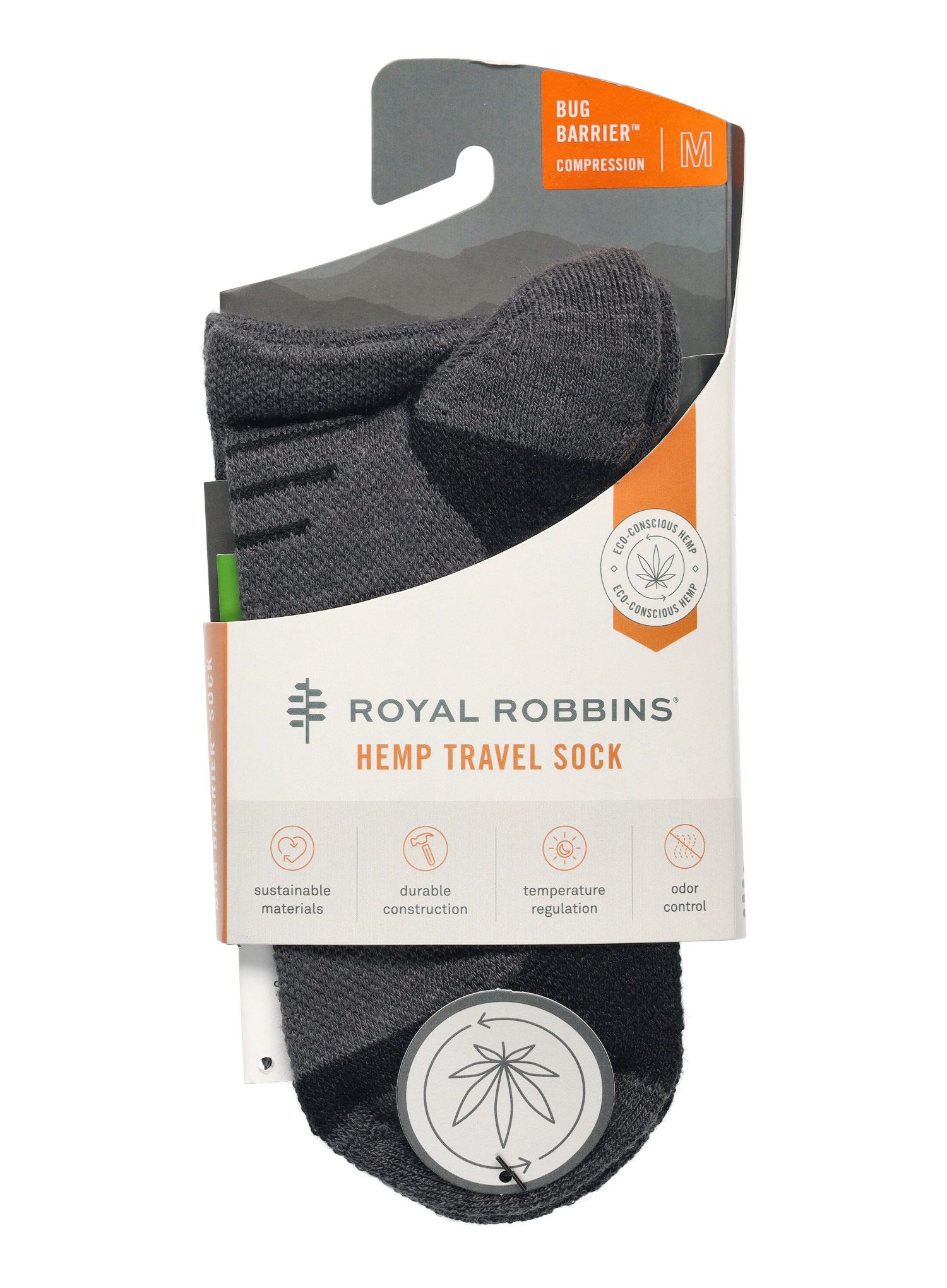 Nogavice Royal Robbins Unisex Bug Barrier Venture Compression Sock - asphalt