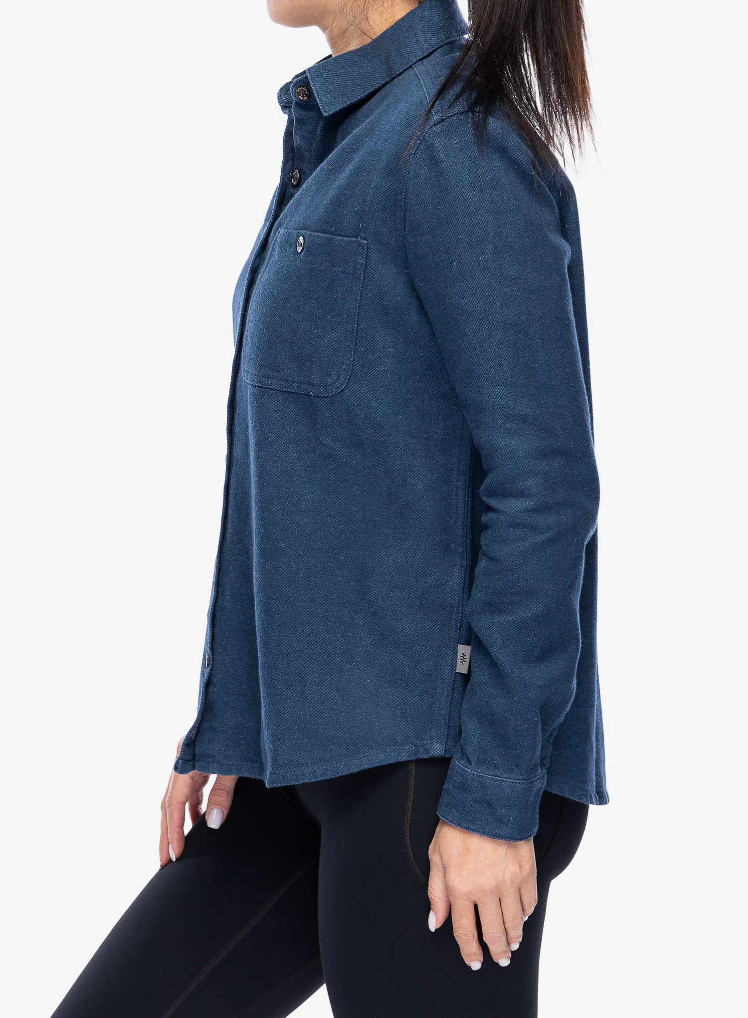 Ženska srajca Royal Robbins Clouds Rest Hemp LS - deep blue htr