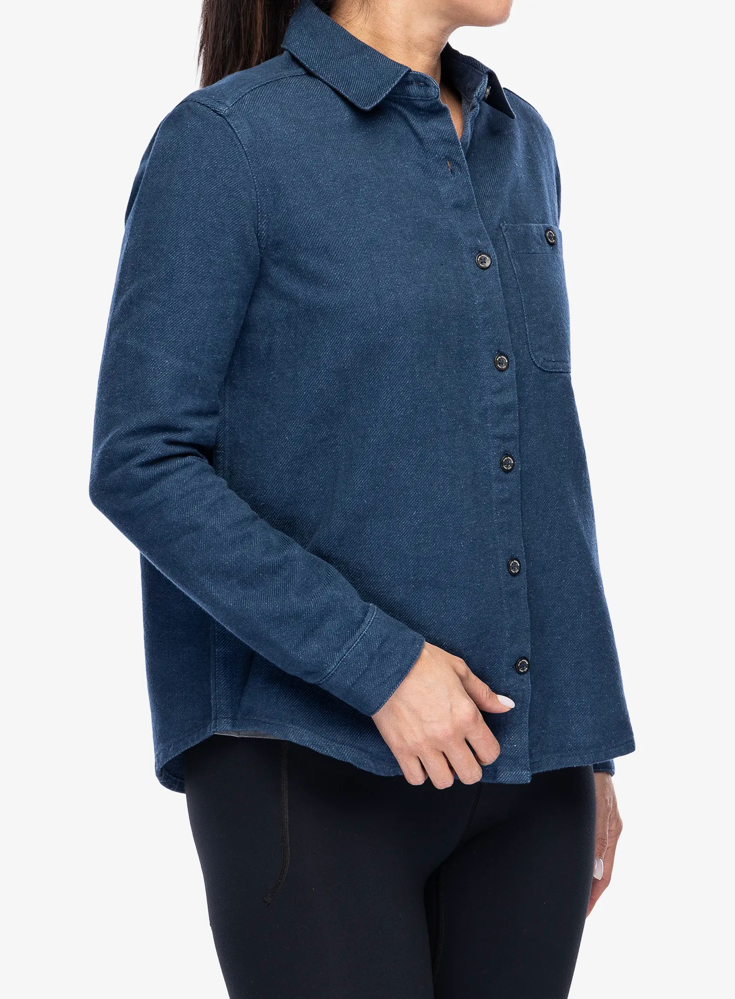 Ženska srajca Royal Robbins Clouds Rest Hemp LS - deep blue htr
