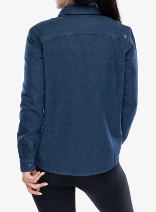 Ženska srajca Royal Robbins Clouds Rest Hemp LS - deep blue htr