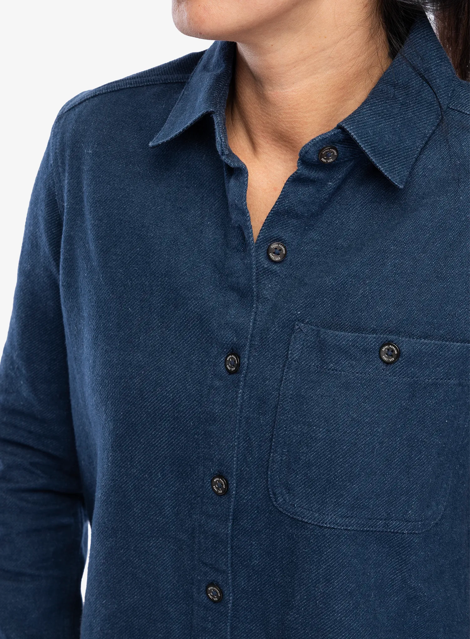 Ženska srajca Royal Robbins Clouds Rest Hemp LS - deep blue htr