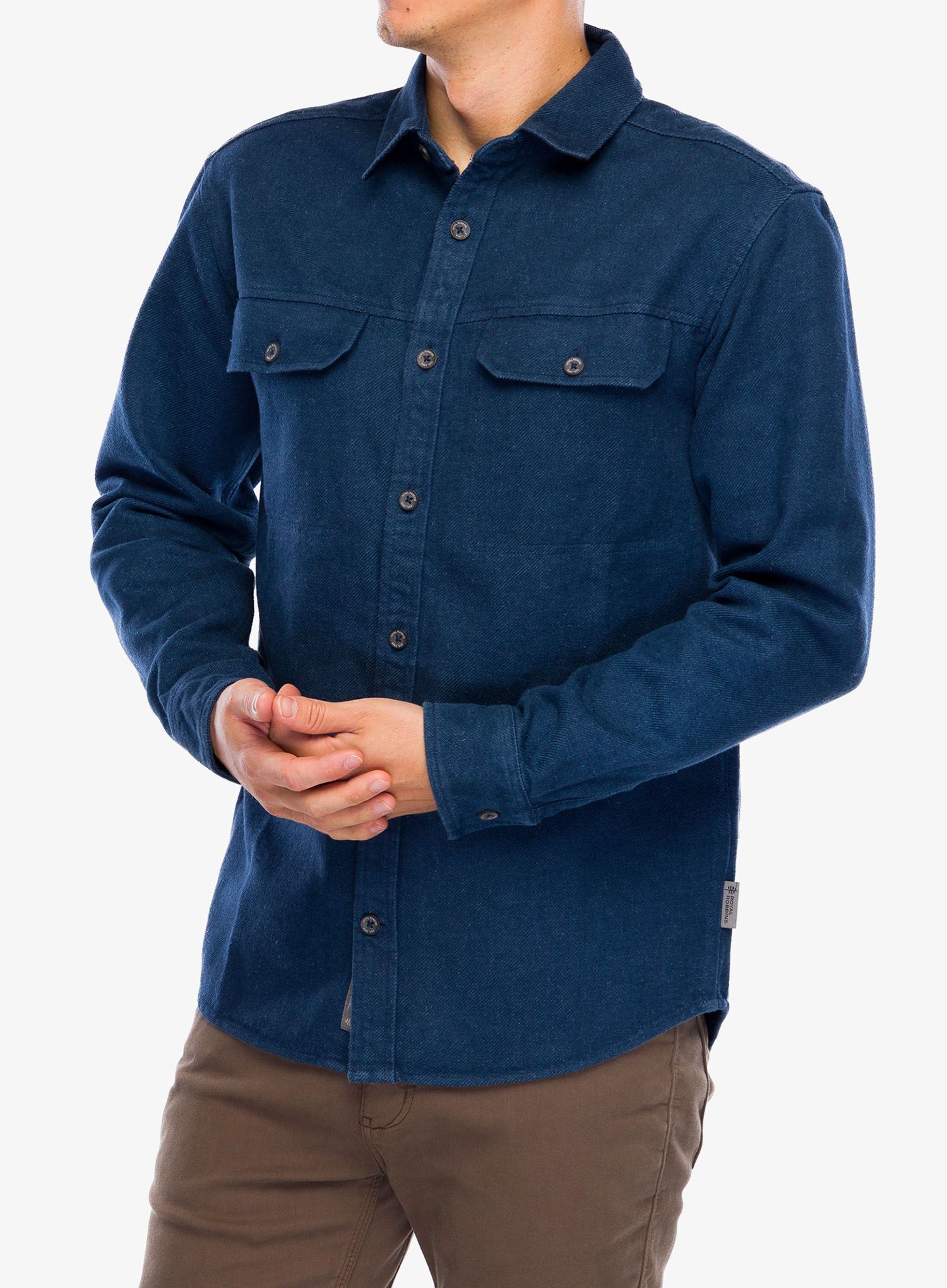 Pohodniška srajca Royal Robbins Clouds Rest Hemp LS - deep blue htr