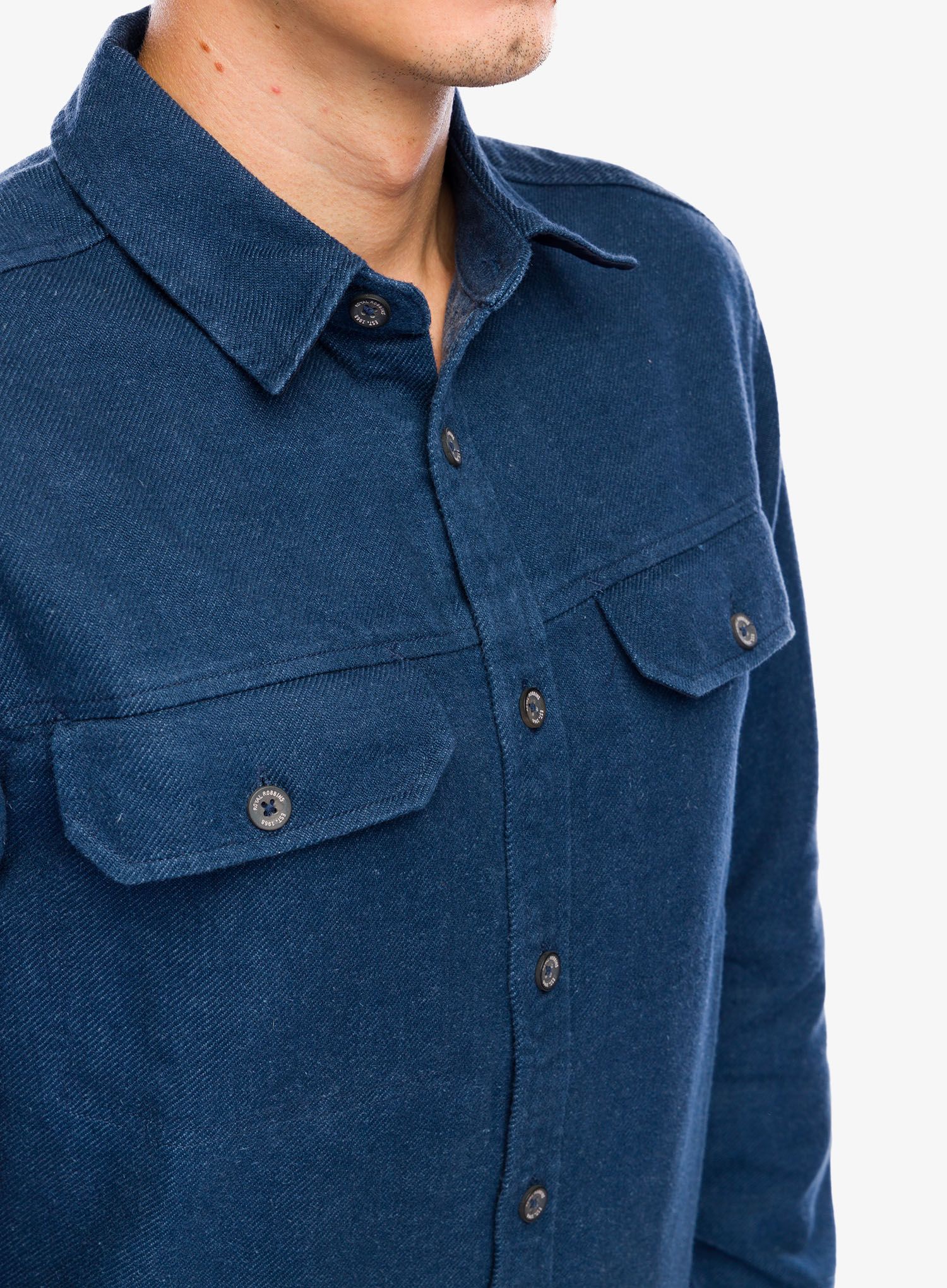 Pohodniška srajca Royal Robbins Clouds Rest Hemp LS - deep blue htr