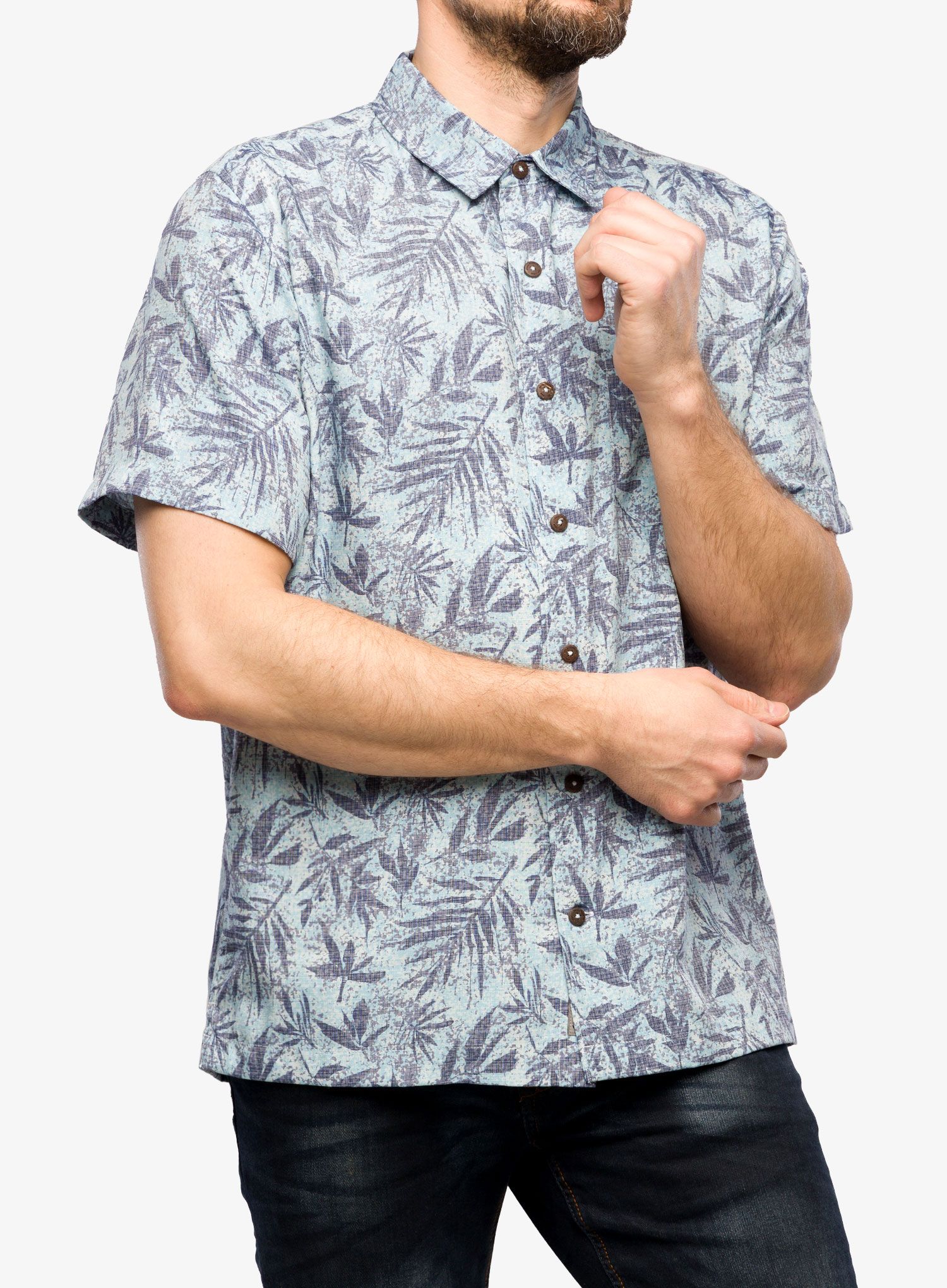Srajca Royal Robbins Comino Leaf S/S - sky blue roble pt