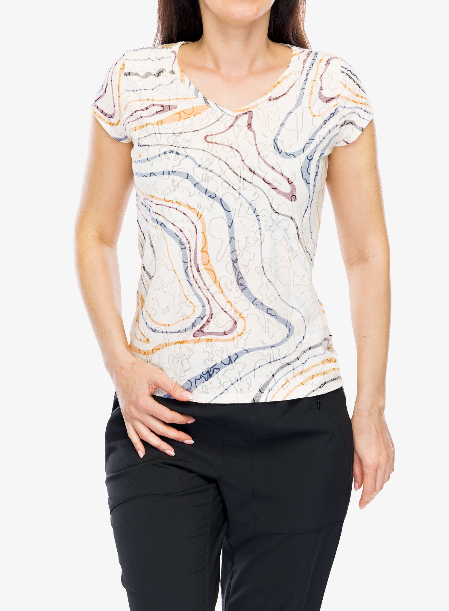 Ženska majica Royal Robbins Featherweight Tee - ivory tidal pt