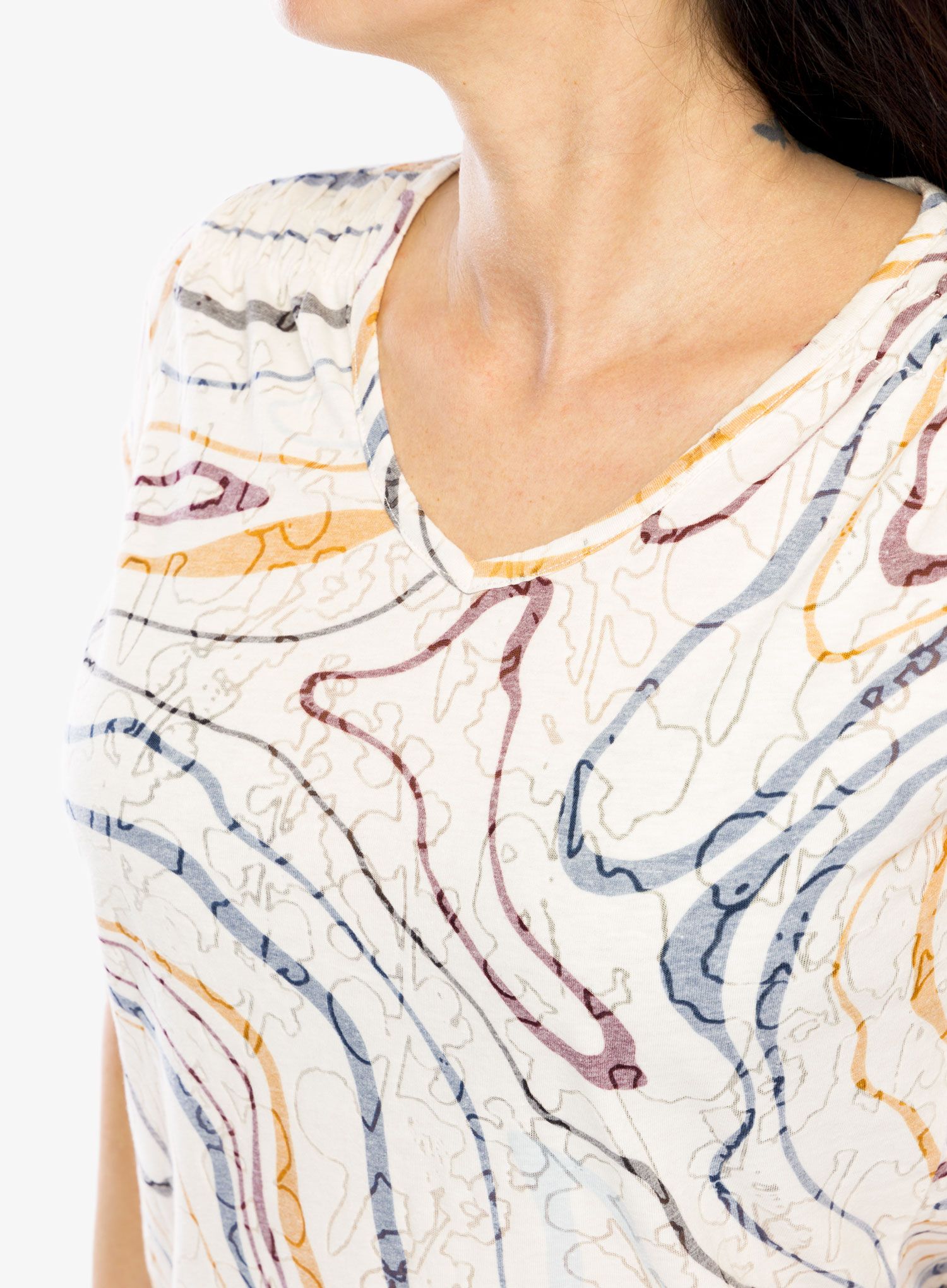 Ženska majica Royal Robbins Featherweight Tee - ivory tidal pt