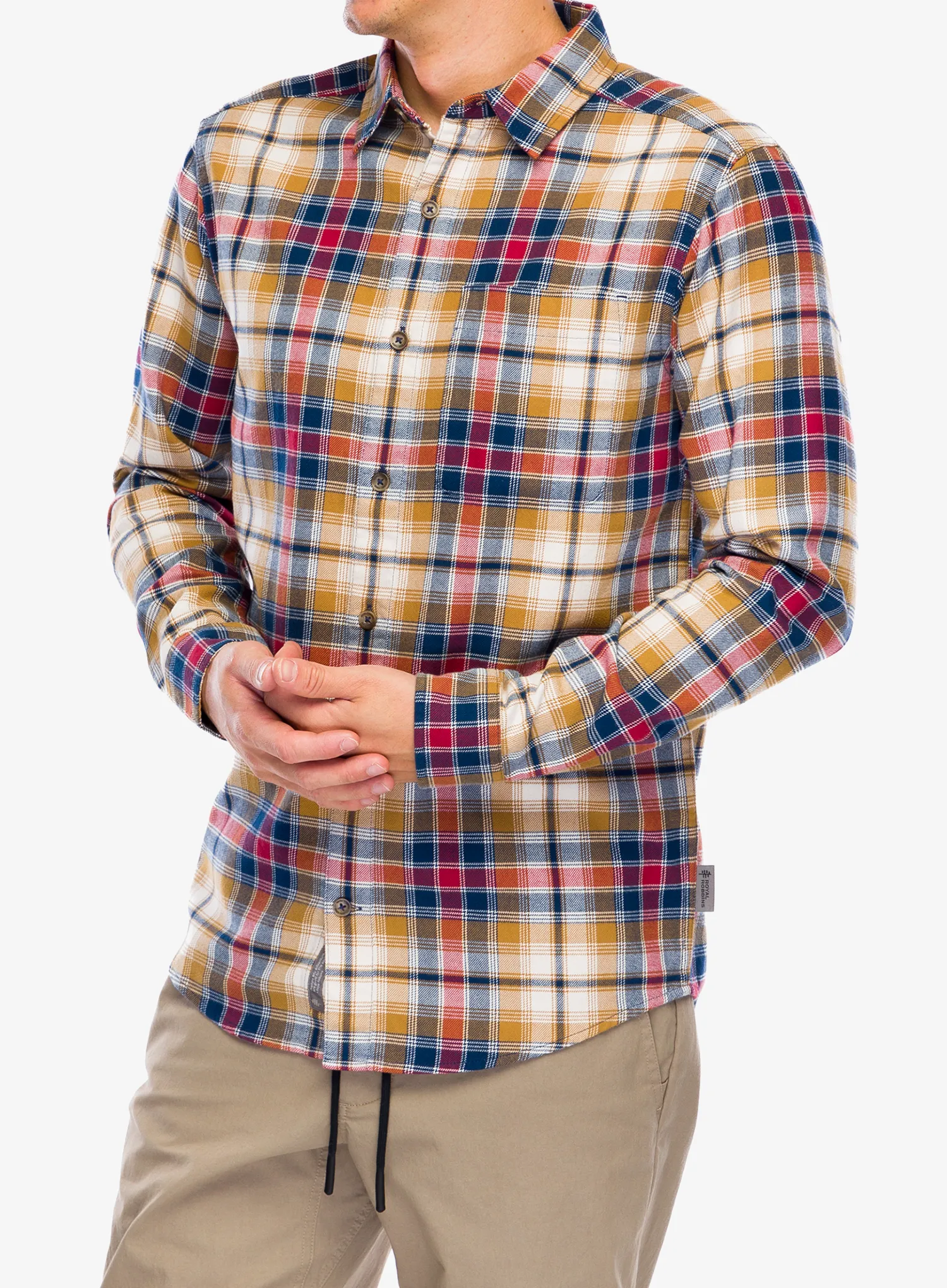 Pohodniška srajca Royal Robbins Lieback Organic Cotton Flannel LS - bistre tahoe pld