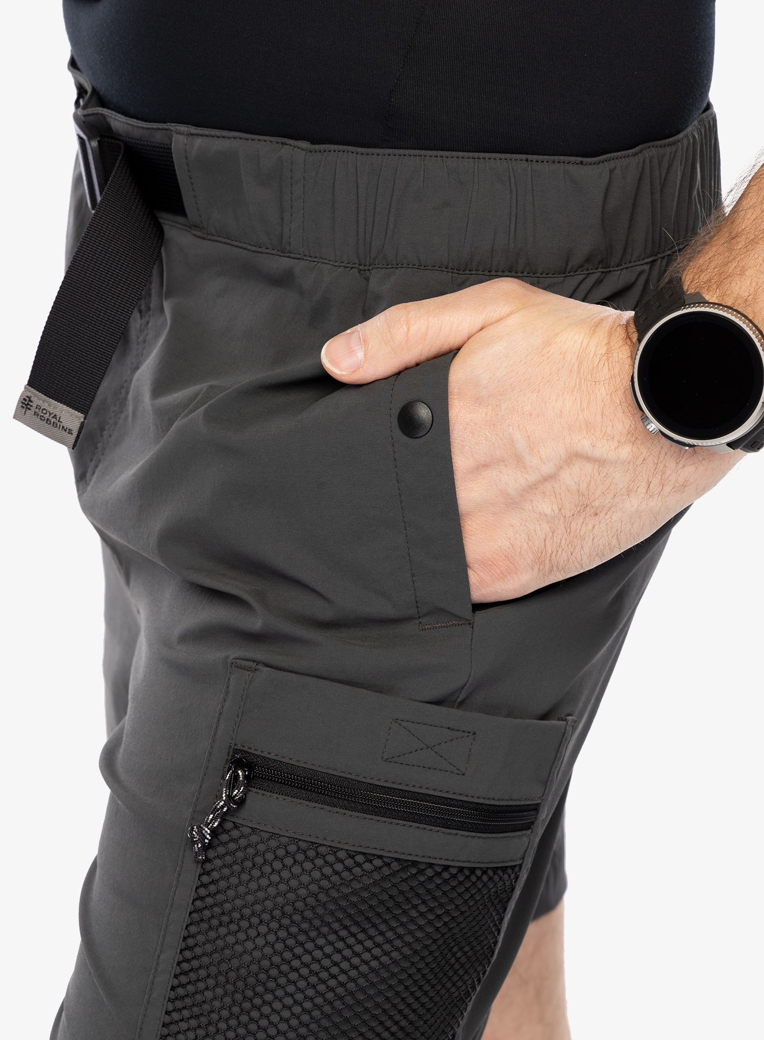 Pohodniške kratke hlače Royal Robbins Merced Short - charcoal