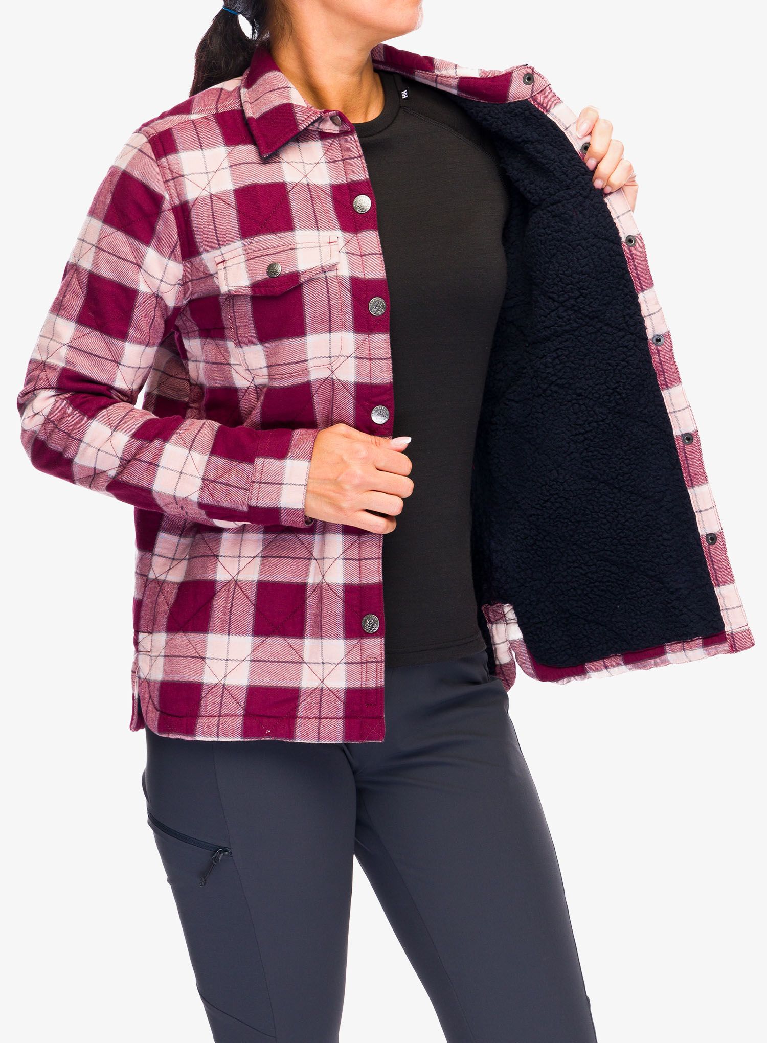 Ženska srajca Royal Robbins Snowcap Lined Flannel LS - burnt grape runyon pld