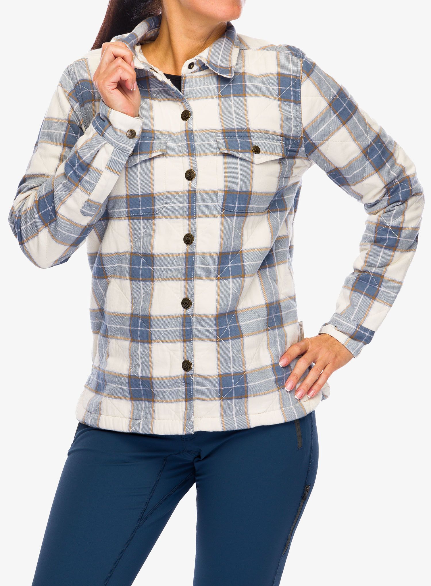 Ženska srajca Royal Robbins Snowcap Lined Flannel LS - chalk runyon pld