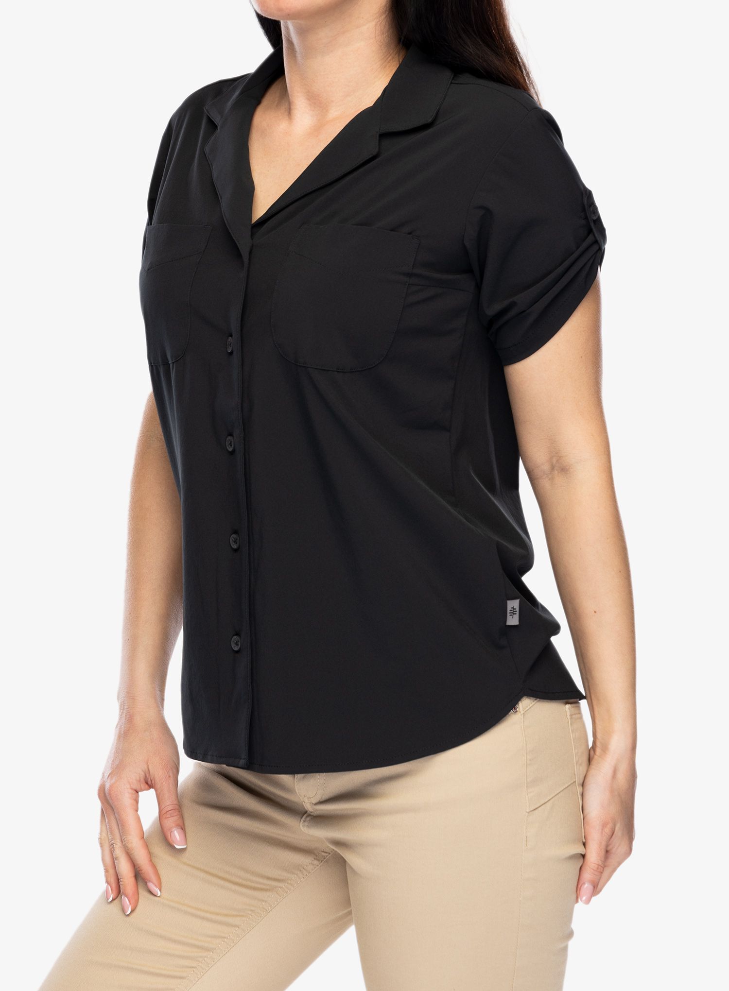 Ženska srajca Royal Robbins Spotless Evolution Meadow SS - jet black