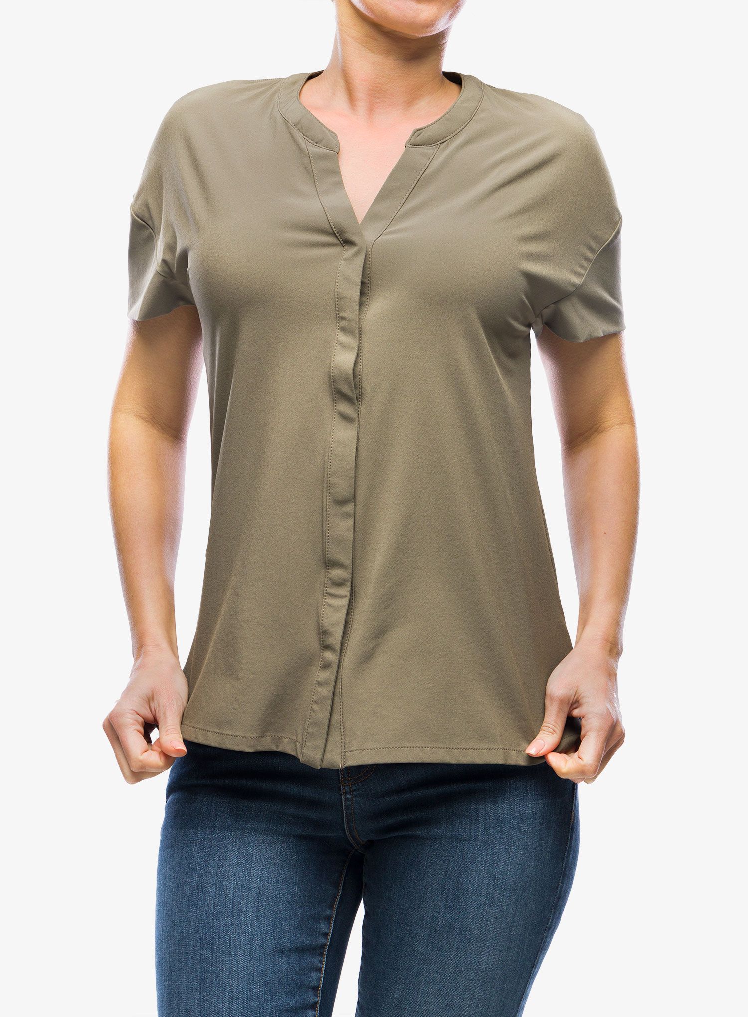 Ženska srajca Royal Robbins Spotless Evolution S/S - everglade