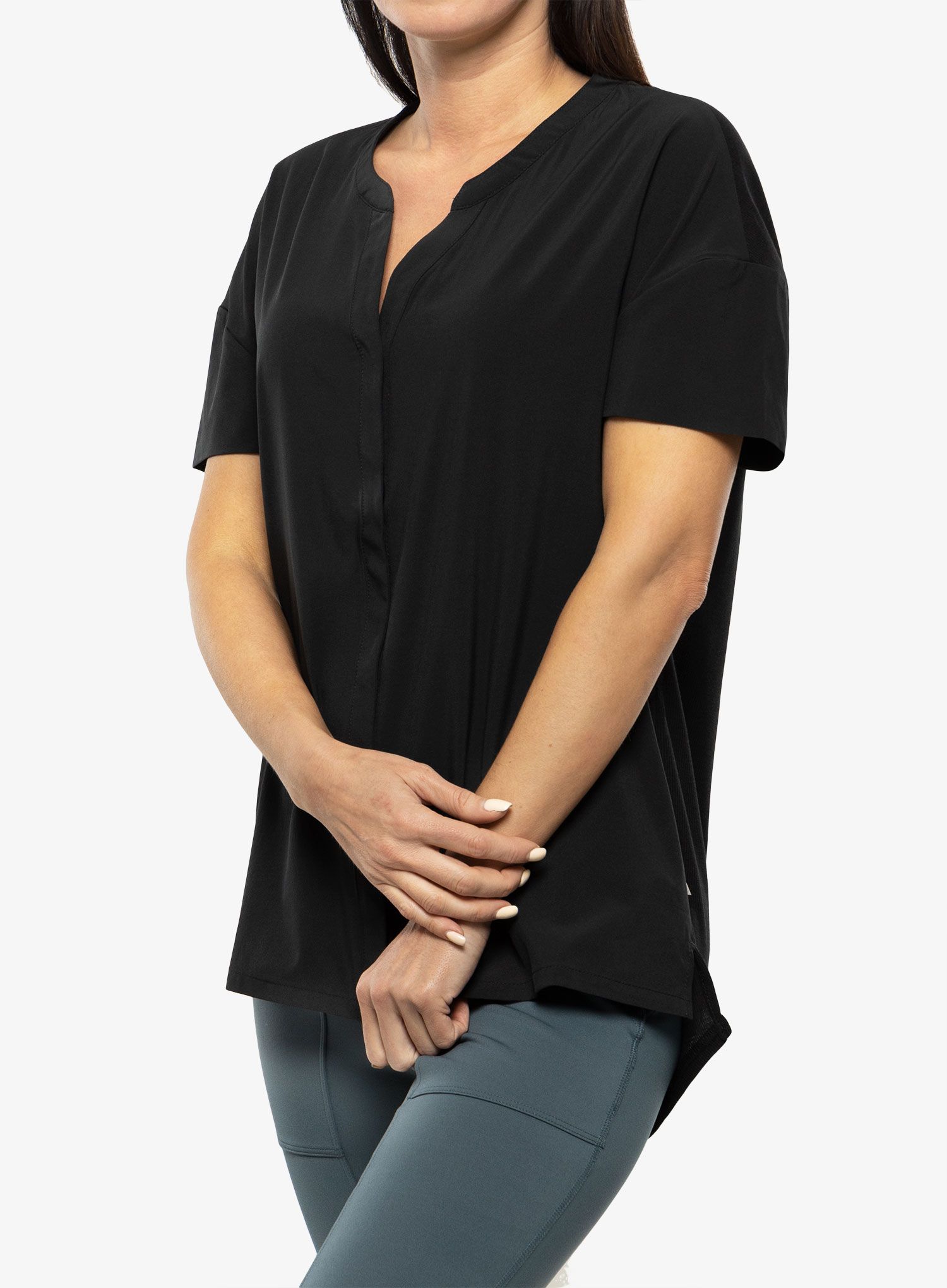 Ženska srajca Royal Robbins Spotless Evolution S/S - jet black